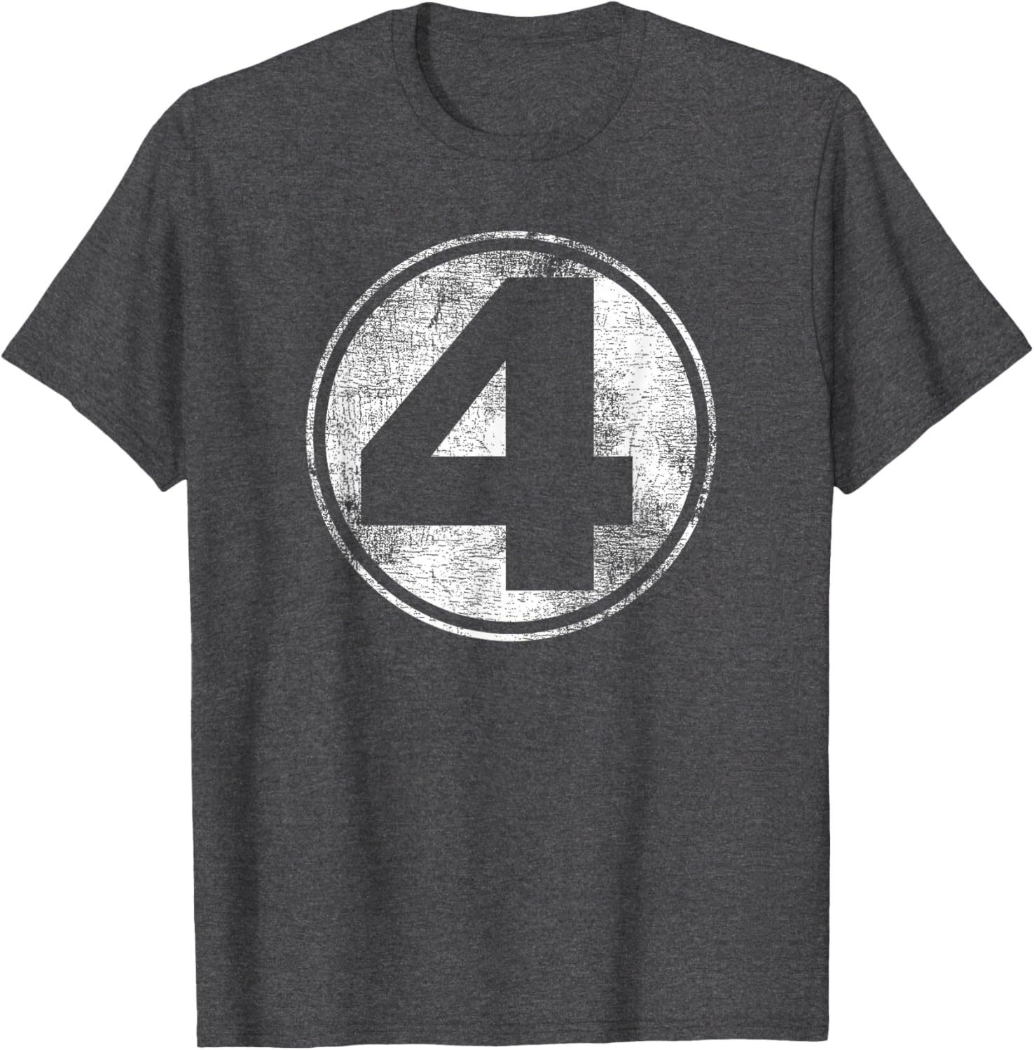 Marvel Fantastic Four Classic Number 4 Distressed Logo T-Shirt for Fans - 3