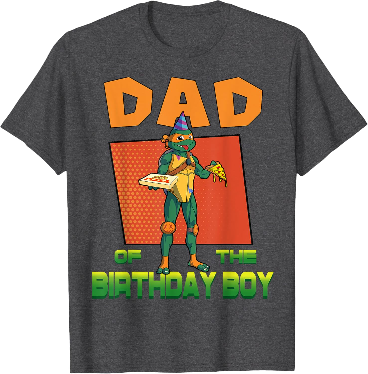 Mikey Daddy of the Birthday Boy Pizza T-Shirt for TMNT Fans - 6