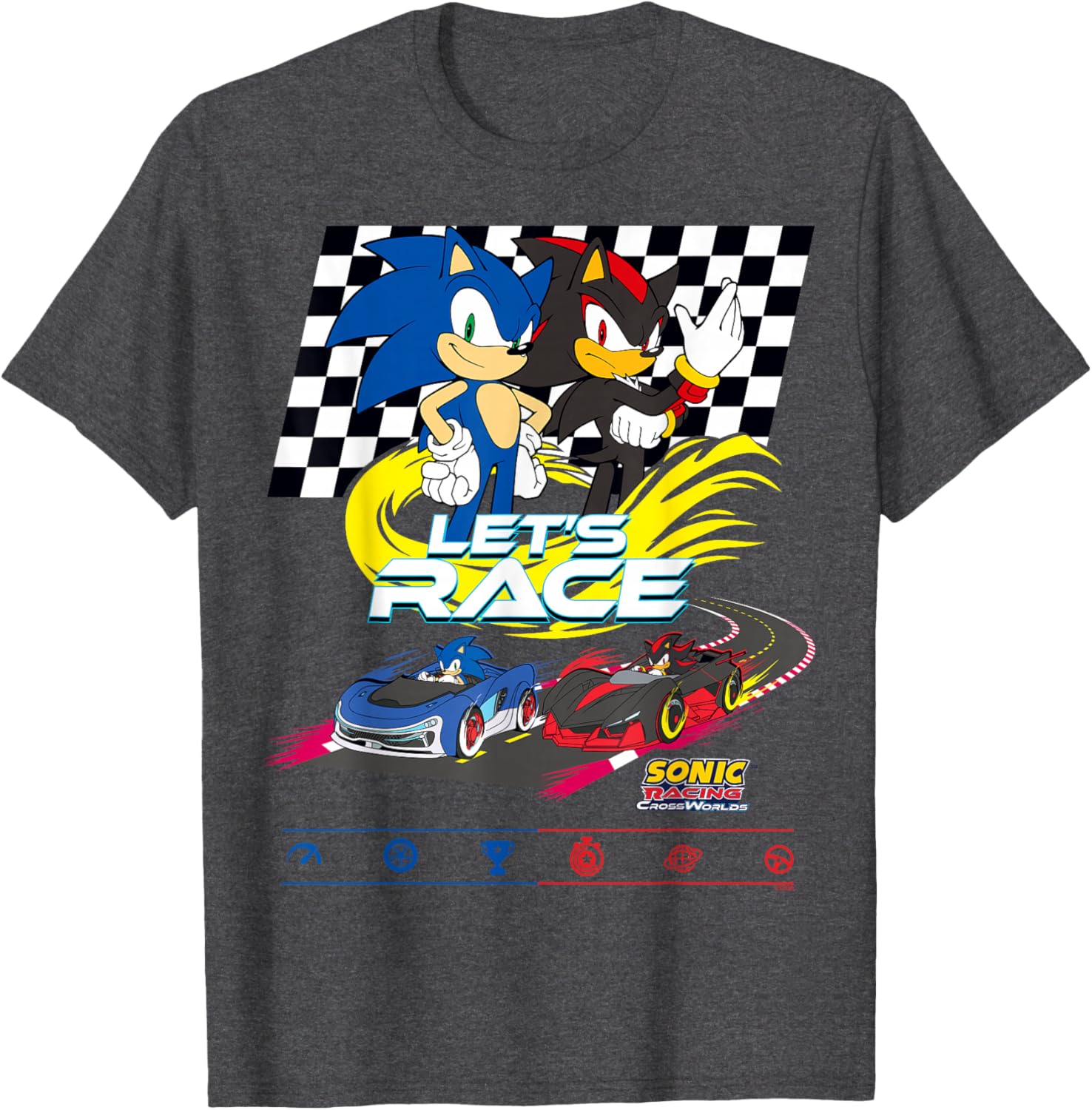 Sonic Racing CrossWorlds T-Shirt Sonic vs Shadow Race Day Apparel - 3