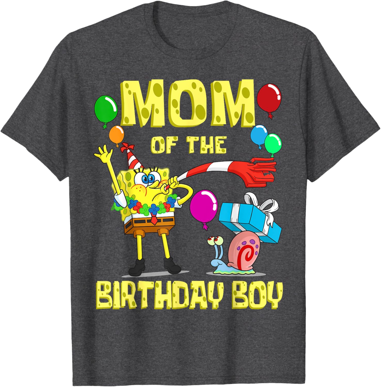 SpongeBob Mommy of the Birthday Boy Party T-Shirt for Fun Celebrations - 8