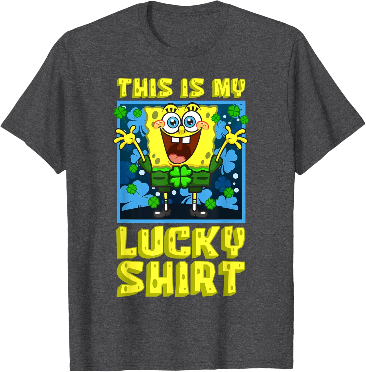 Mademark SpongeBob Lucky Shirt St Patrick's Day Clover Fun T-Shirt - 6