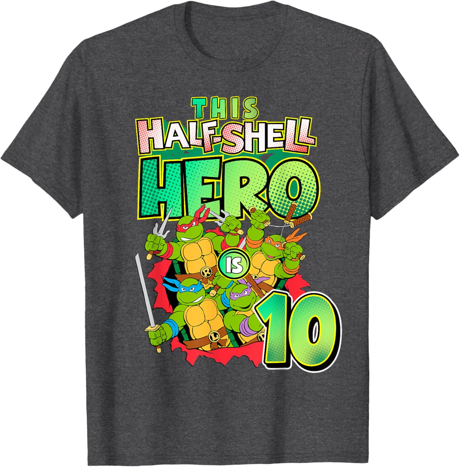 Mademark TMNT This Half Shell Hero Kids T-Shirt for Ninja Turtles Fans - 1