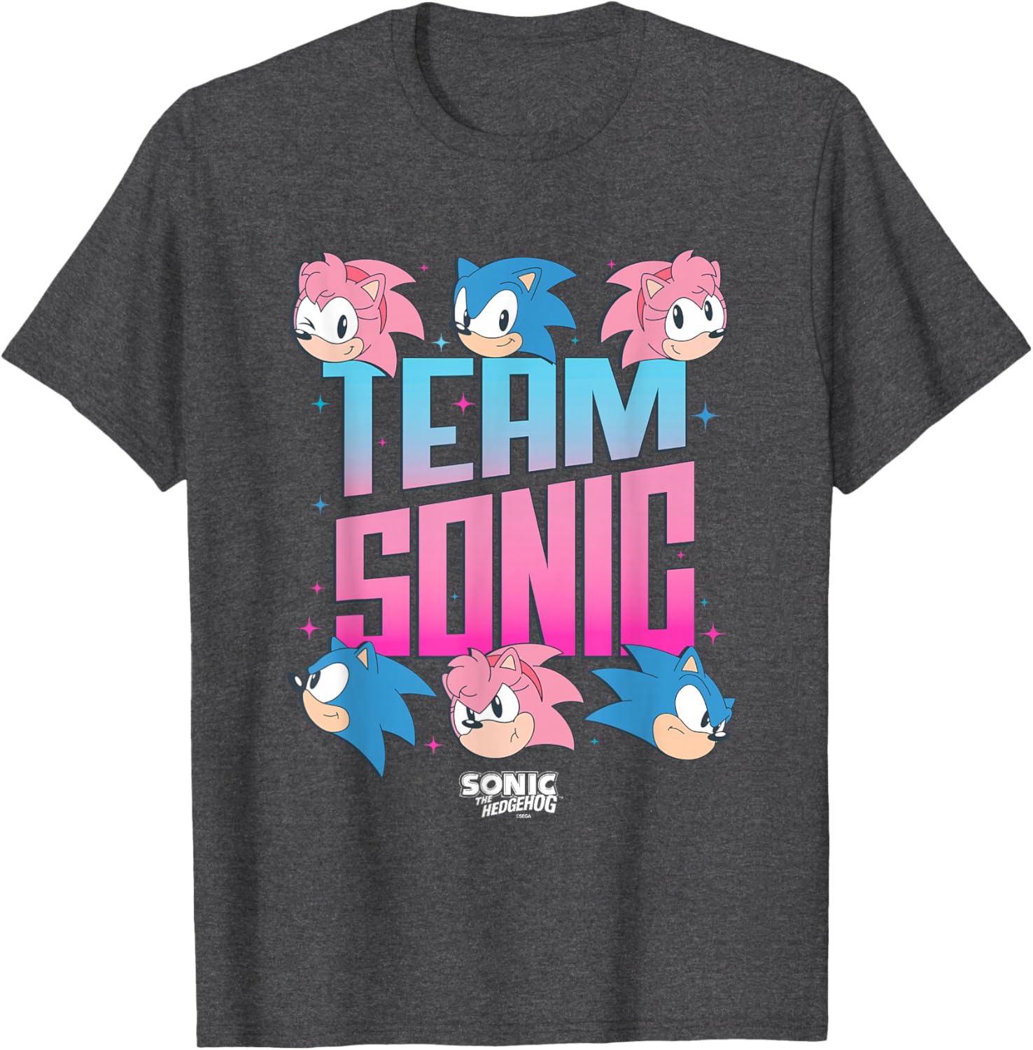 Sonic The Hedgehog Team Amy Rose Retro Logo T-Shirt for Fans - 10