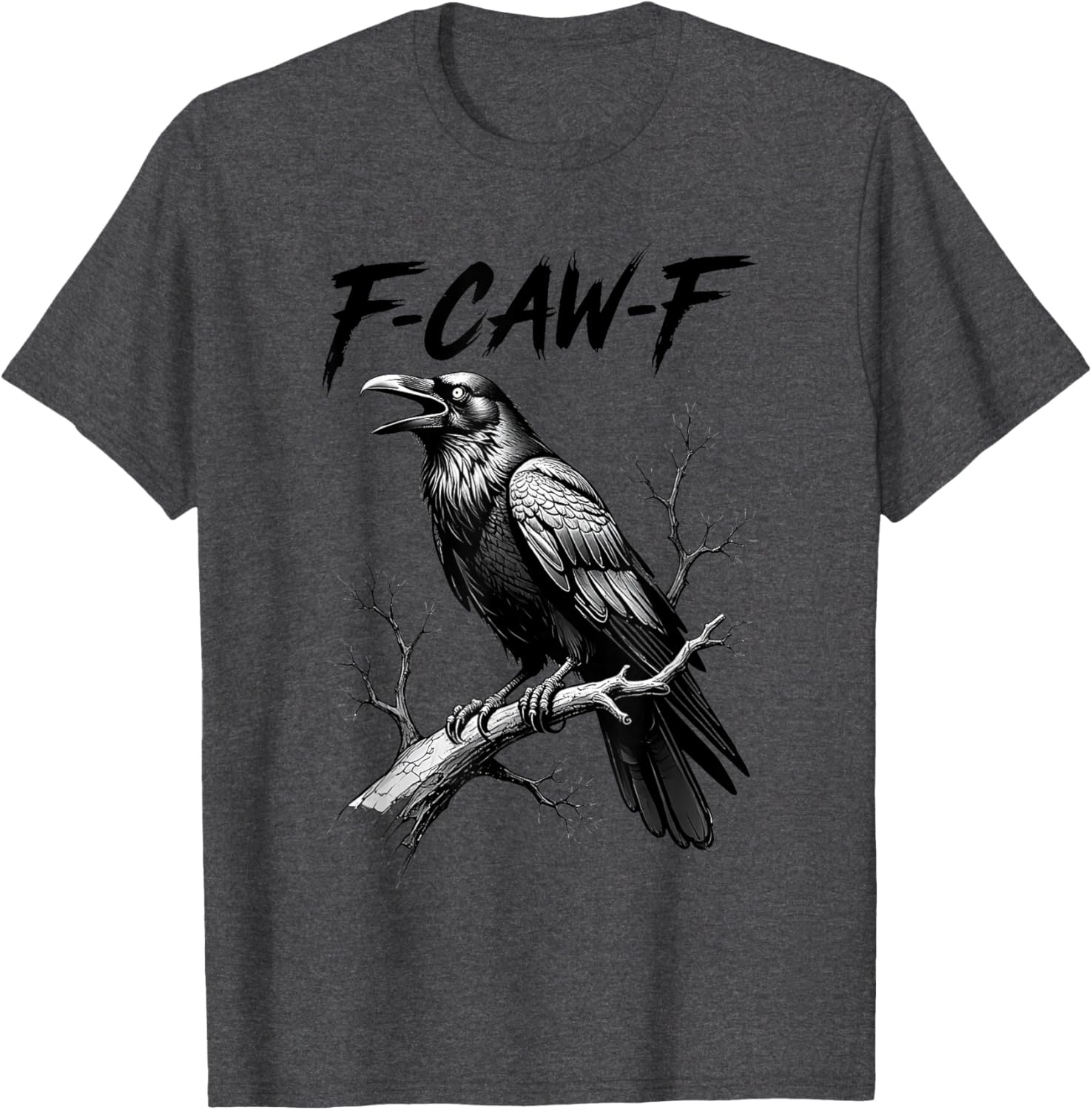 Funny Black Crow Lover T-Shirt - Dark Humor Black Bird Design - 2
