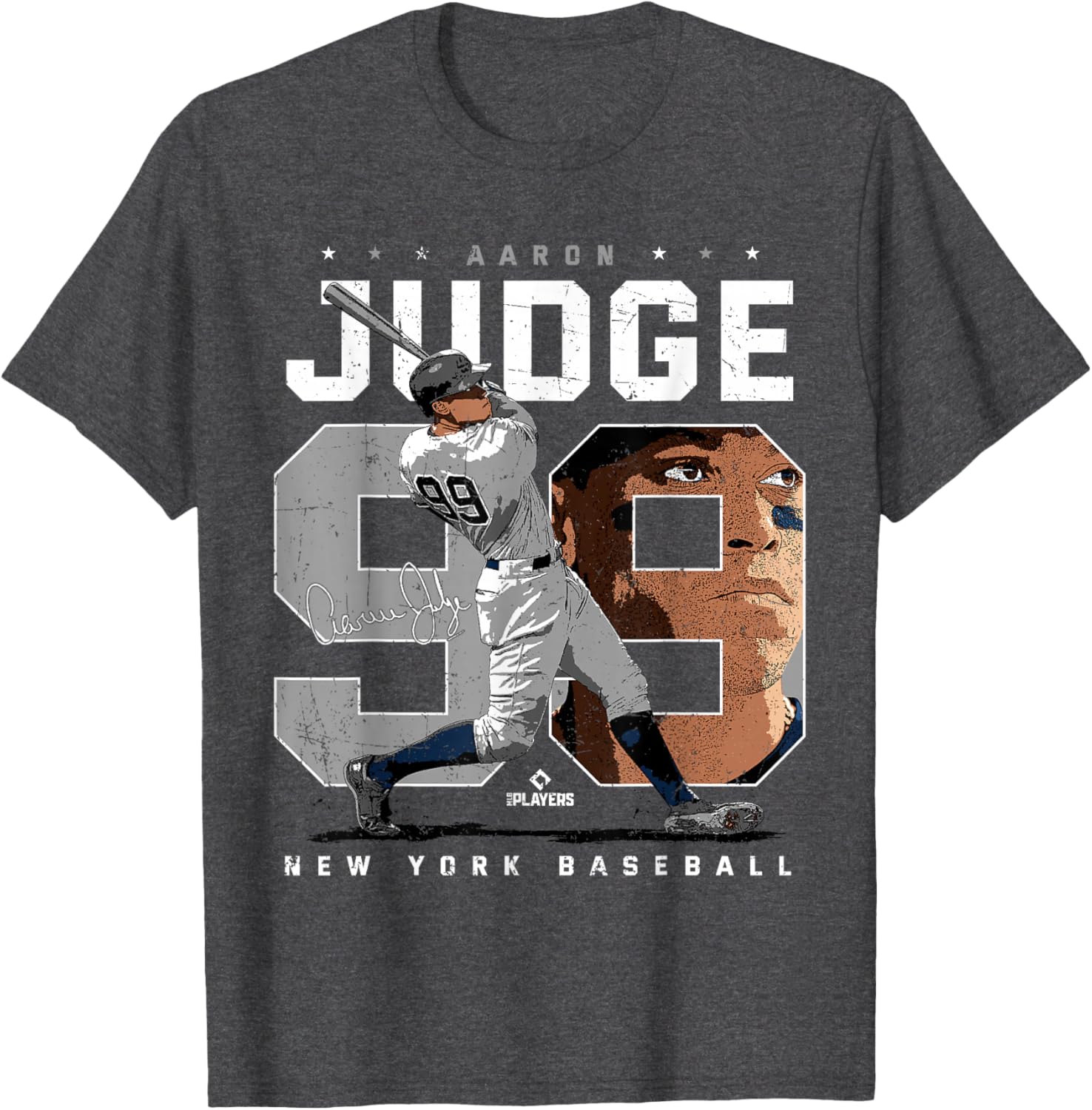 Aaron Judge Number Portrait T-Shirt New York Yankees MLB Apparel - 7
