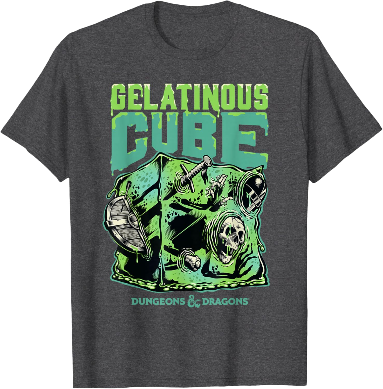 Dungeons and Dragons Gelatinous Cube T-Shirt for Fantasy Fans and Gamers - 6