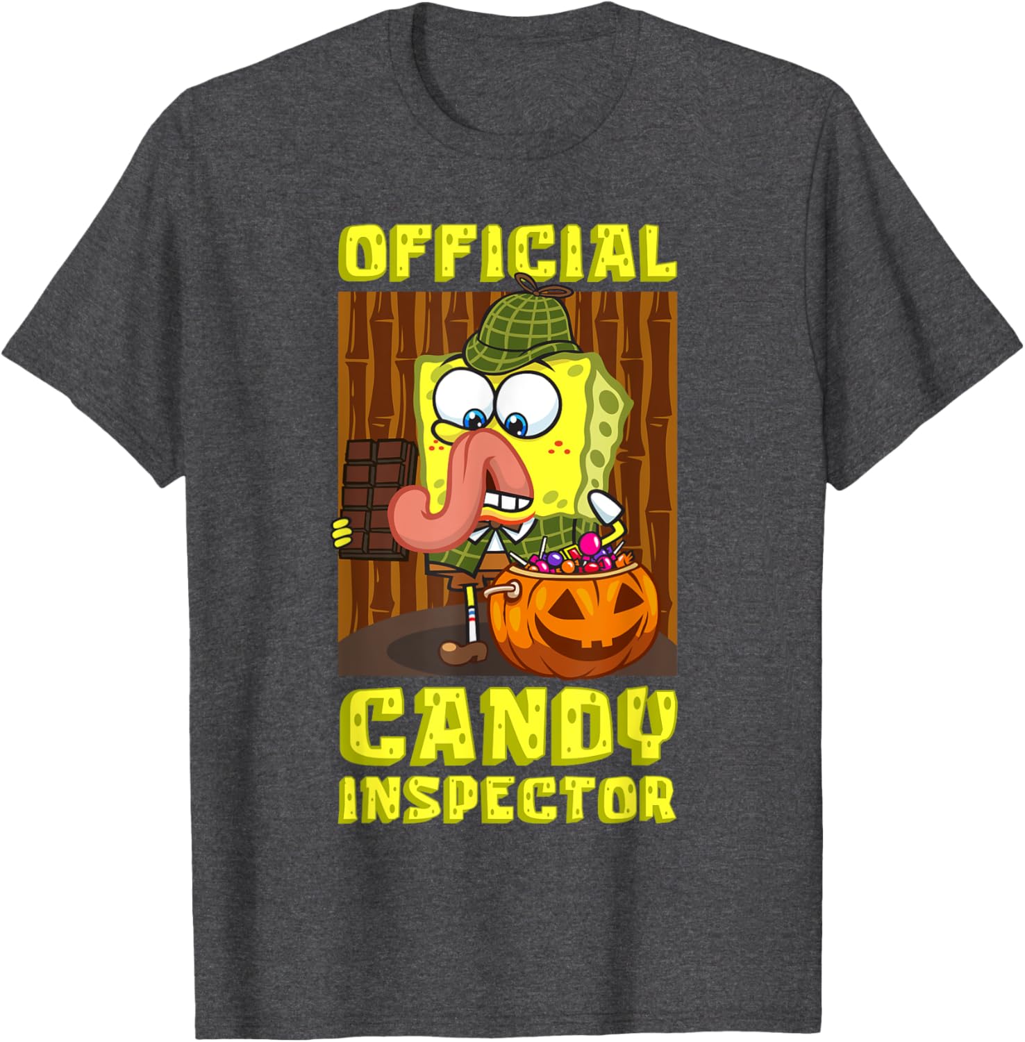 Mademark SpongeBob SquarePants Halloween Candy Inspector Fun T-Shirt - 16