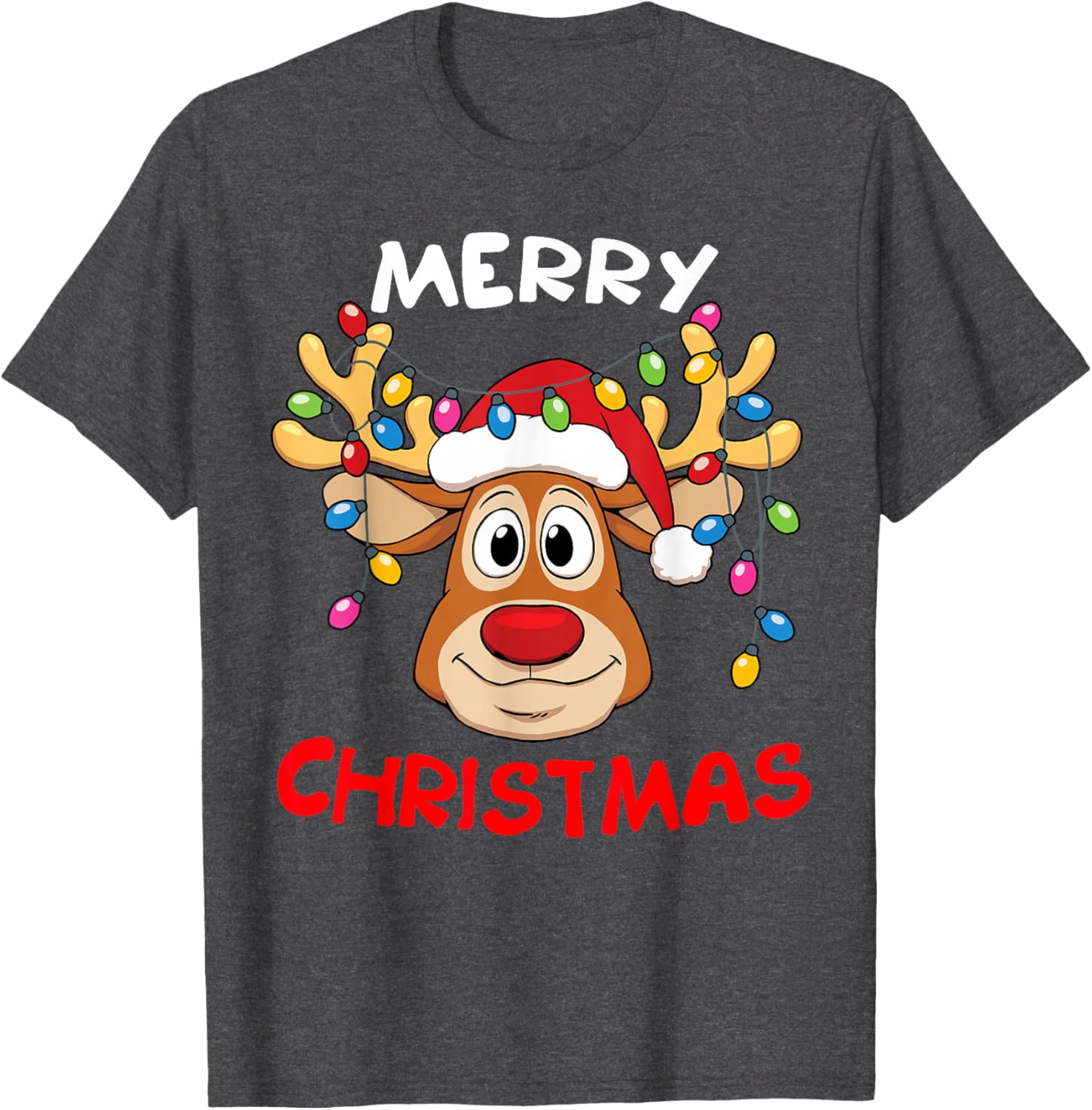 Merry Christmas Reindeer Family T-Shirt for Men and Women Fun Holiday Style - 24