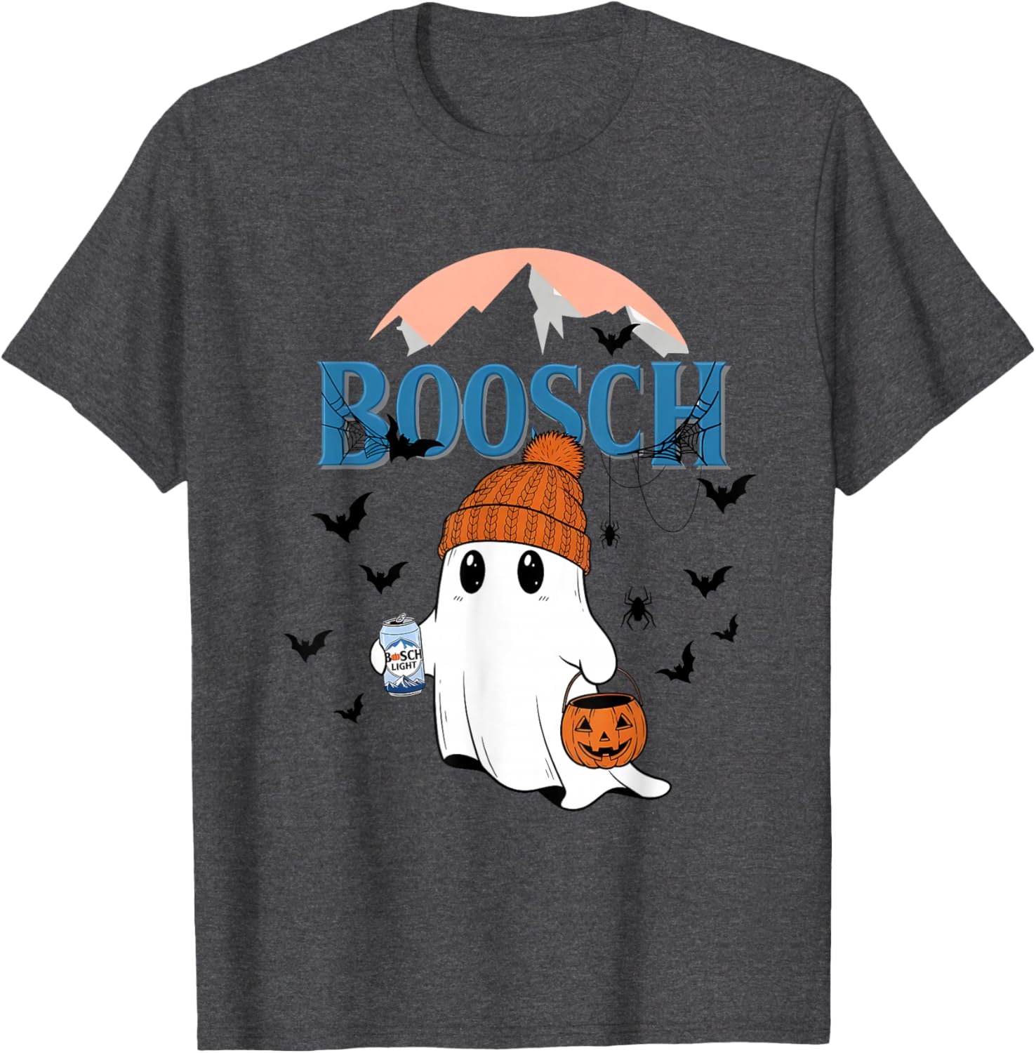 Cute Ghost Beer Pumpkins Halloween T-Shirt for Fun Holiday Spirit - 5