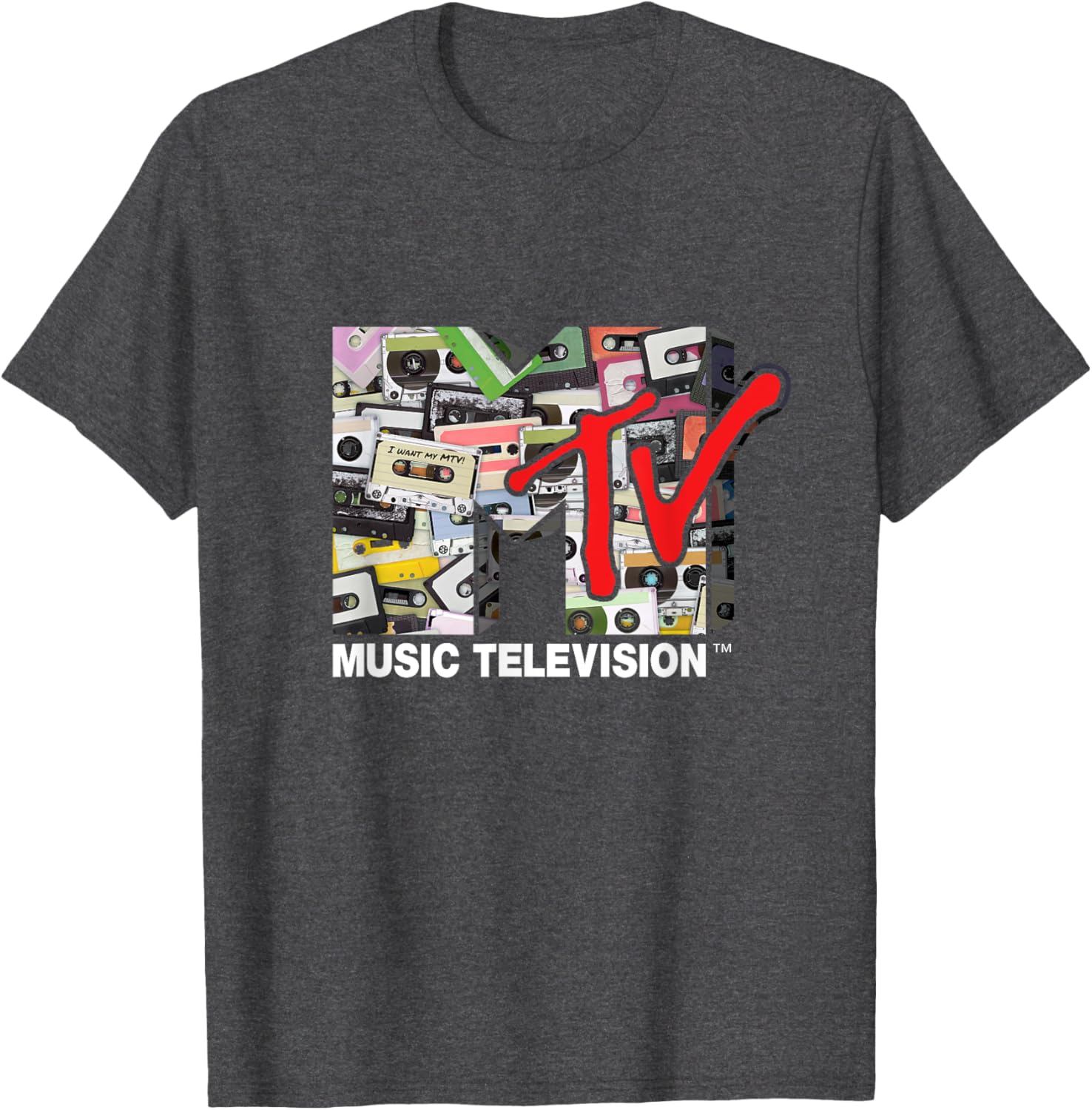 Mademark x MTV Retro 80s Cassette Tapes Remix T-Shirt for Vintage Style - 7