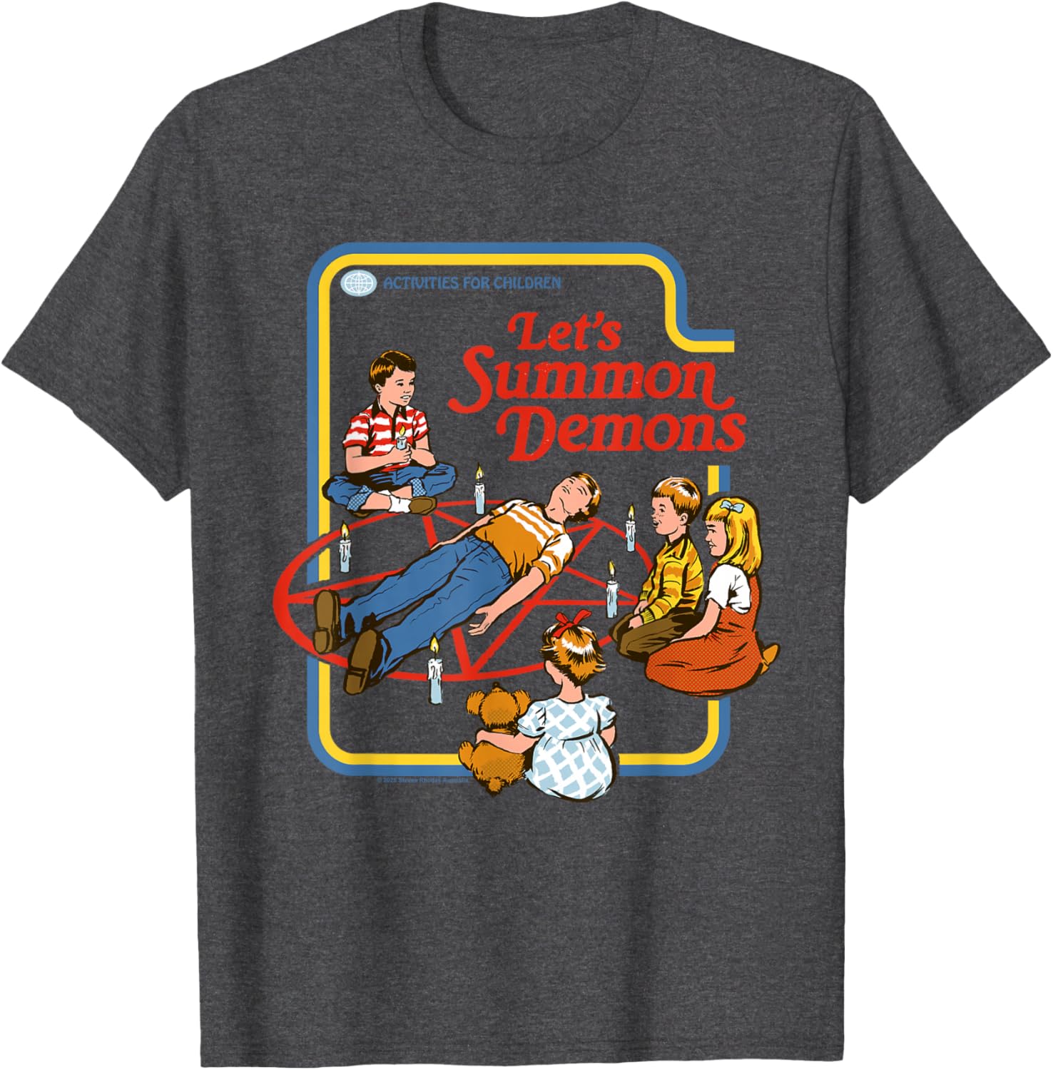 Funny Retro Let's Summon Demons T-Shirt for Adult Humor Fans - 2