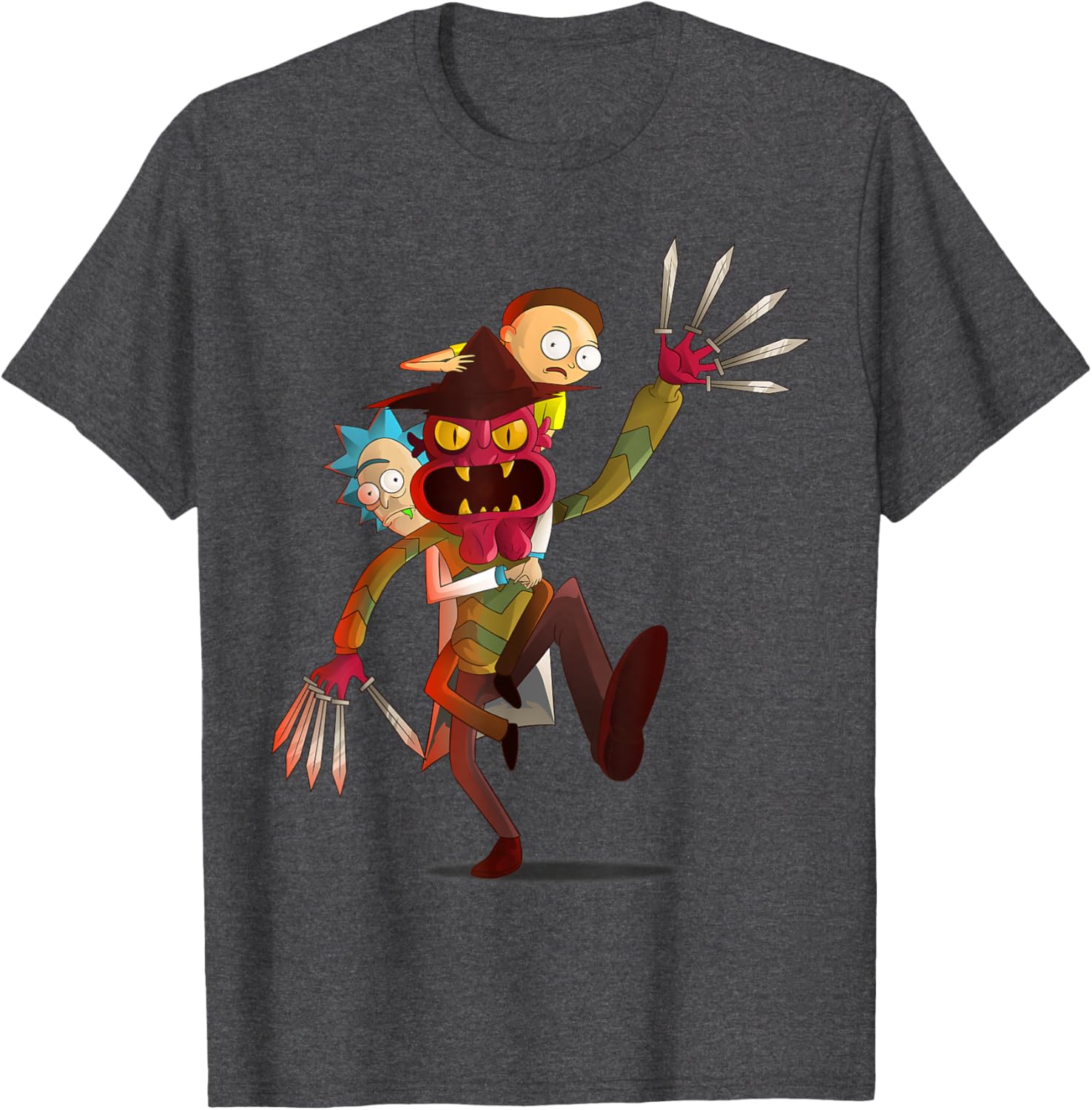 Mademark Rick and Morty Nightmare on Scary Street T-Shirt for Fans - 7