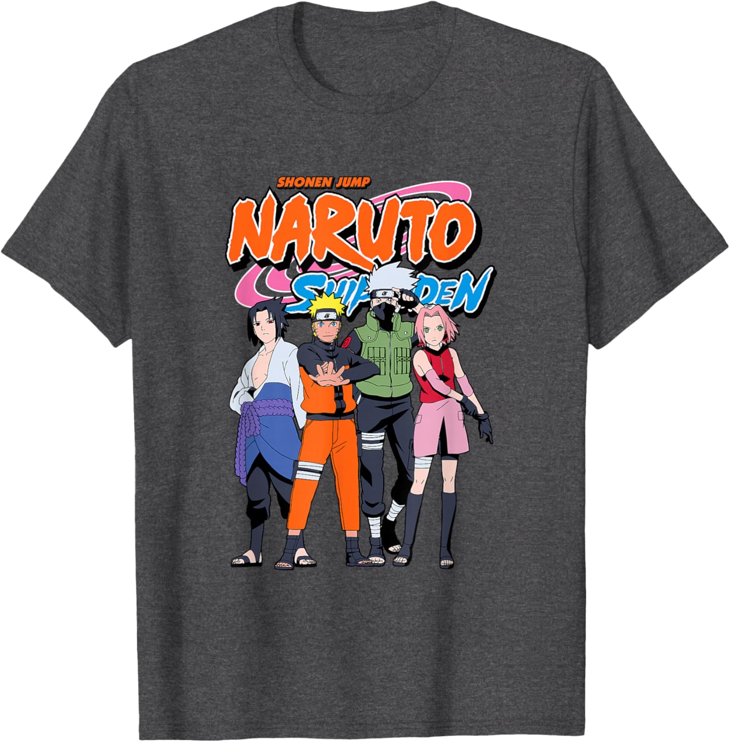 Naruto Shippuden Team 7 T-Shirt with Iconic Naruto Logo for Fans - 2