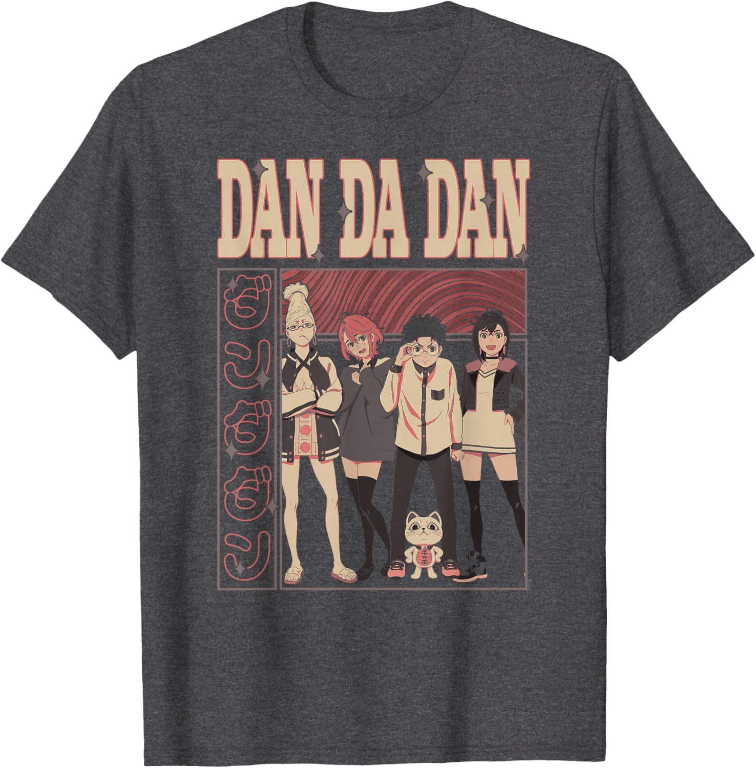 Dan Da Dan Kanji Anime T-Shirt Featuring Beloved Characters - Stylish Apparel - 3