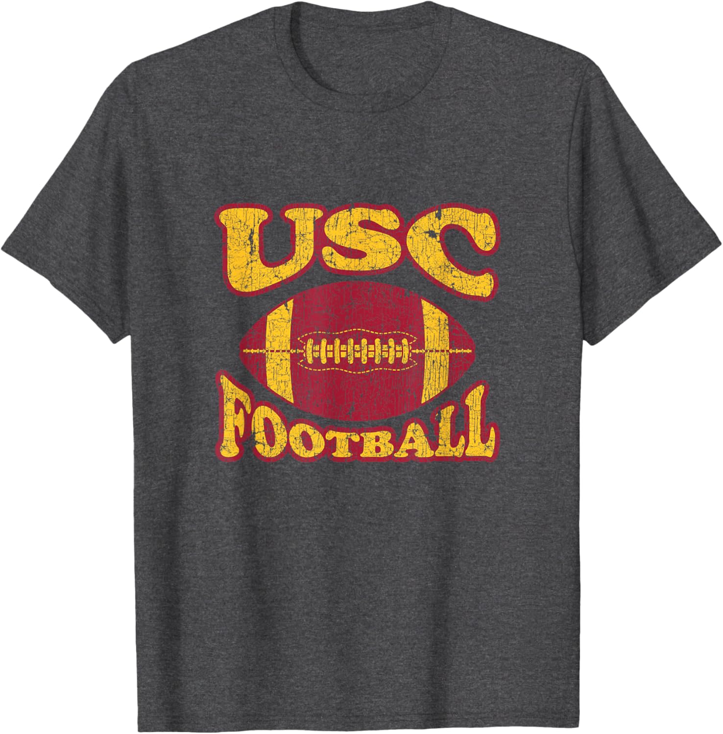 USC Trojans Distressed Retro Style Football T-Shirt for Fans - 7