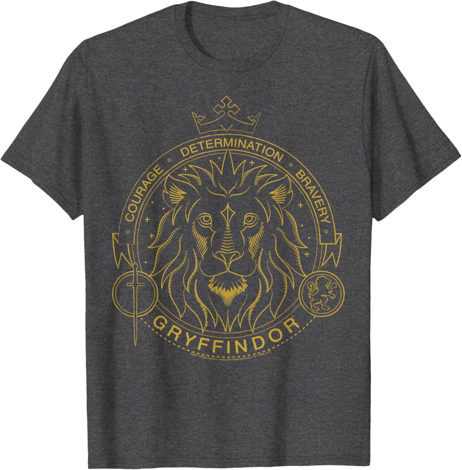 Harry Potter Gryffindor Lion Symbol Line Art T-Shirt for Fans - 6