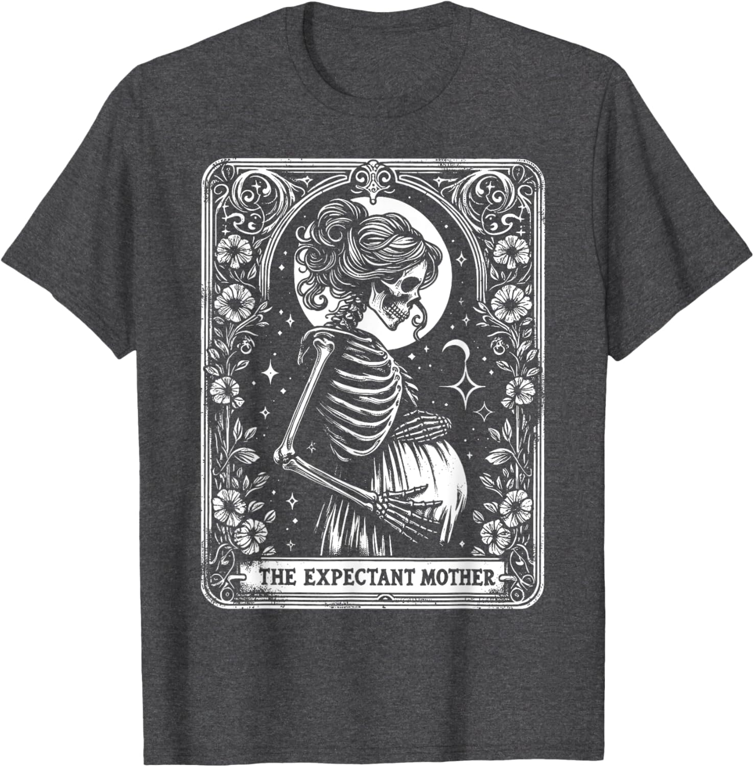 Skeleton Expectant Mother Tarot Card Pregnancy Announcement T-Shirt - 13