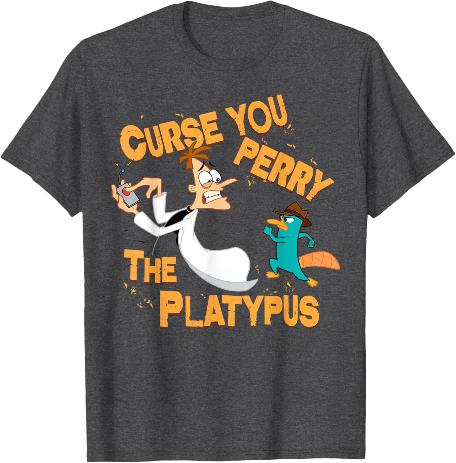 Disney Phineas and Ferb Curse You Graphic T-Shirt for Fun Fans - 8