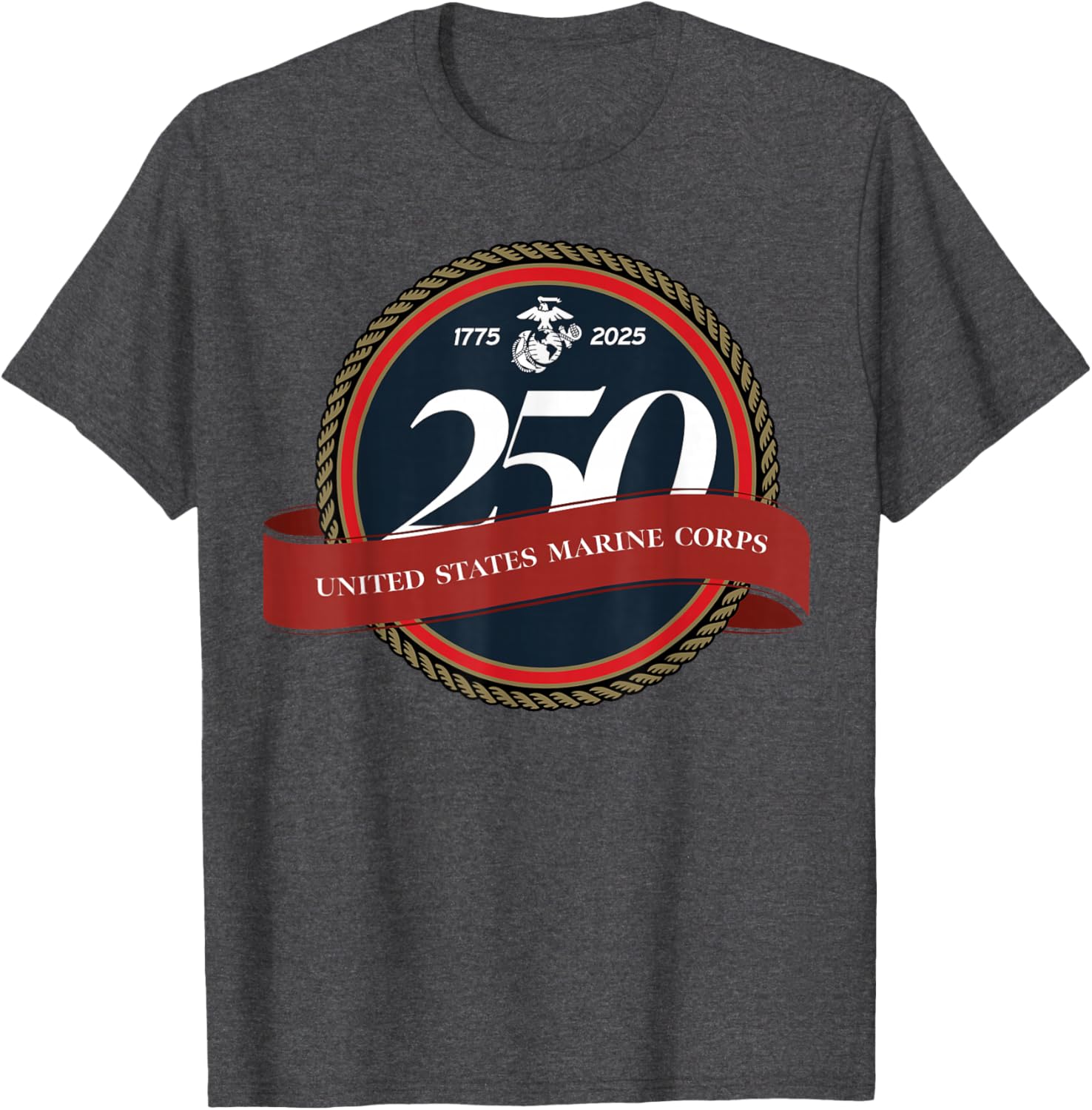 United States Marine Corps 250th Birthday Seal T-Shirt for Proud Fans - 2