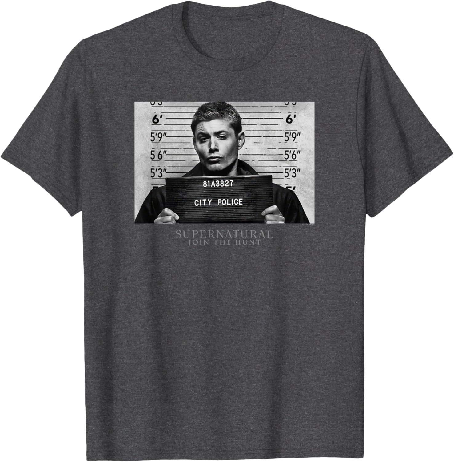 Supernatural Dean Winchester Mugshot Portrait T-Shirt for Fans - 2
