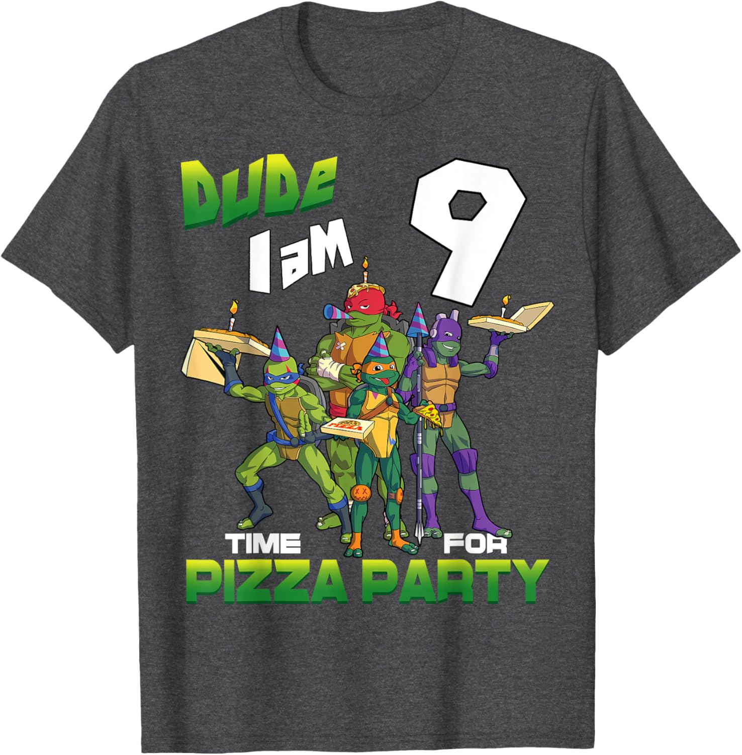 Mademark Teenage Mutant Ninja Turtles Pizza Party T-Shirt for 9-Year-Olds - 1