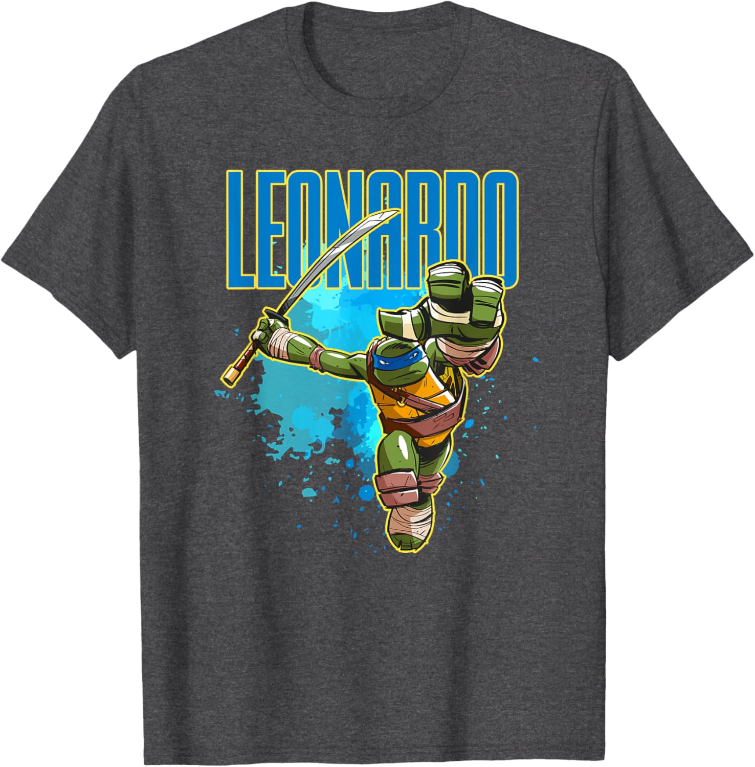 Mademark Teenage Mutant Ninja Turtles Leonardo Blue Splatter T-Shirt - 3