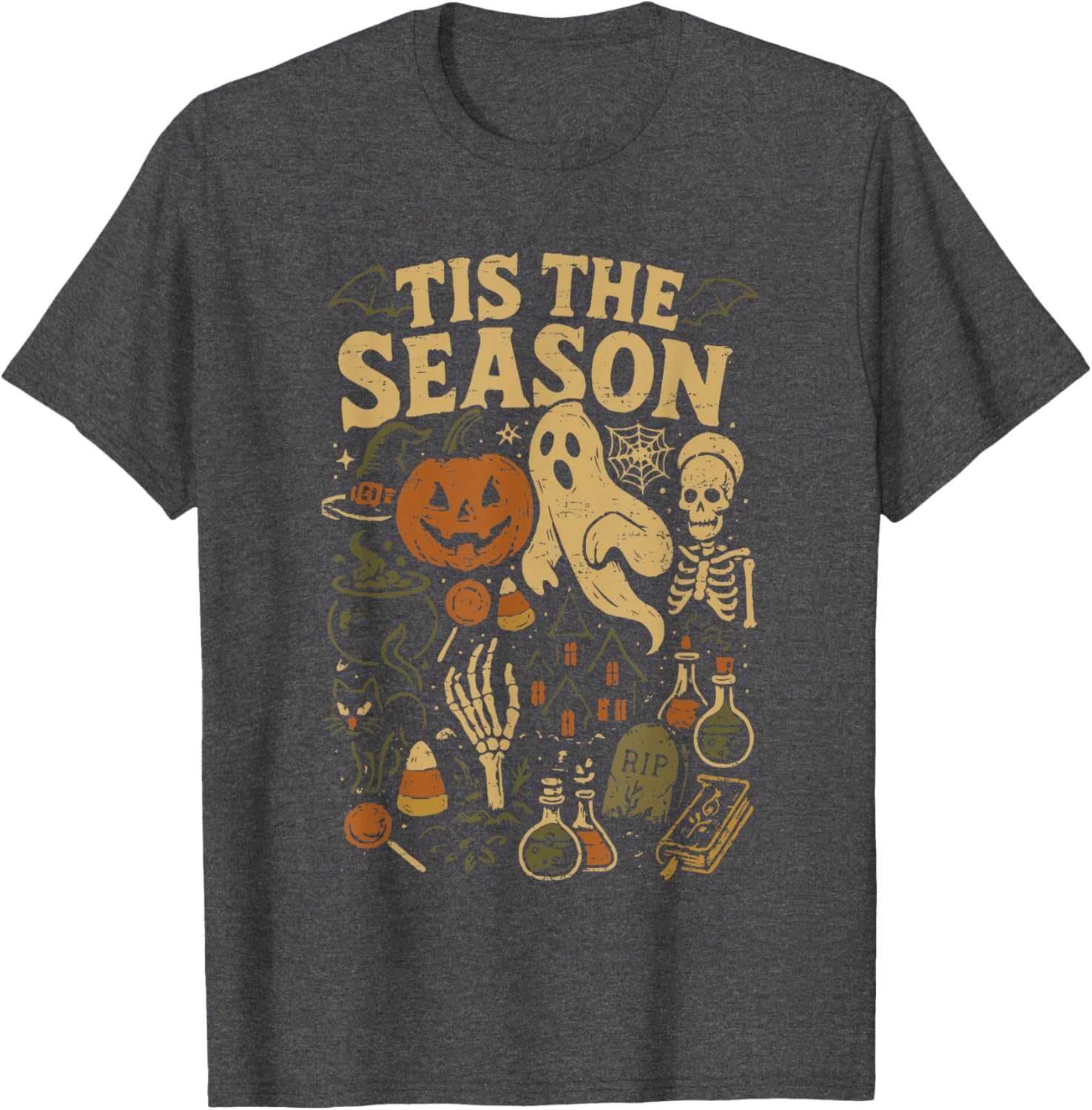 Spooky Season Pumpkin Witch Halloween Vibes T-Shirt for Festive Fun - 17