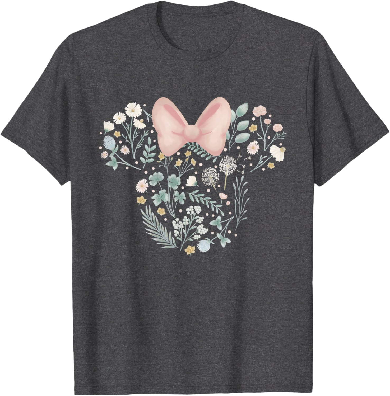 Disney Minnie Mouse Spring Flowers T-Shirt for Stylish Kids and Adults - 19