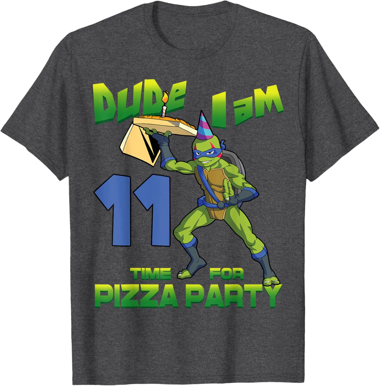 Mademark TMNT Leo Pizza Birthday T-Shirt for 11 Year Olds - 1