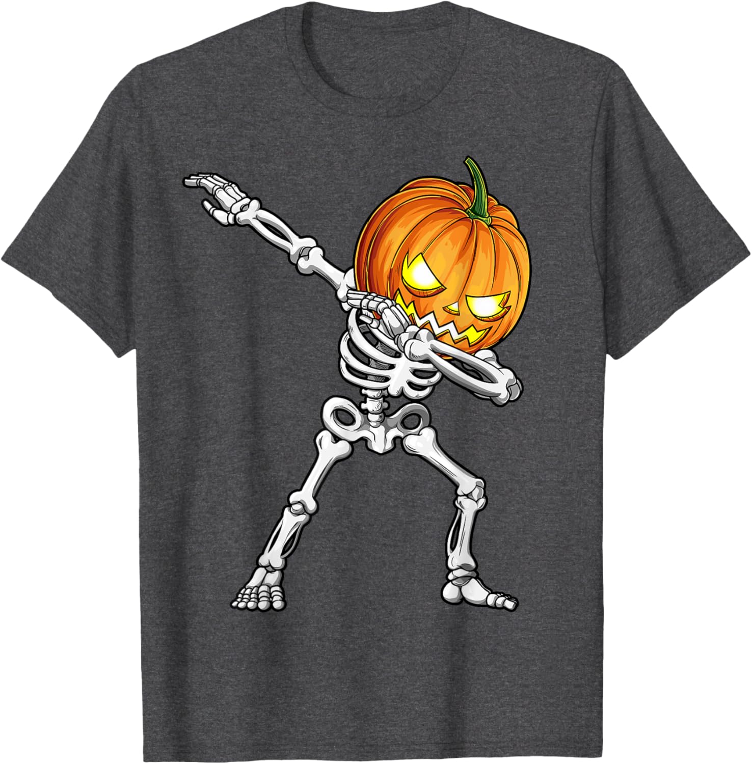 Halloween Boys Dabbing Skeleton Pumpkin Jack O Lantern T-Shirt - 18
