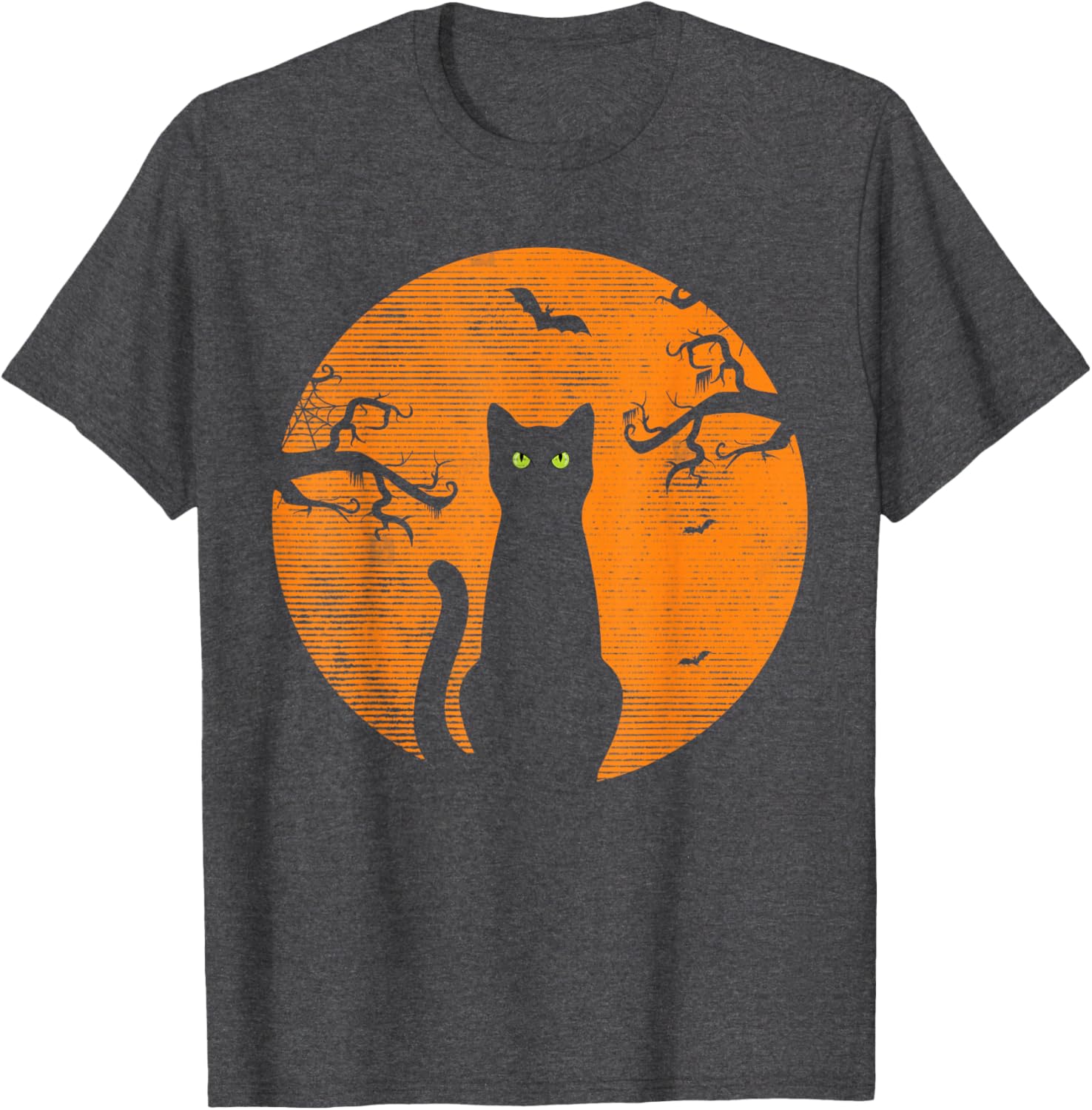 Vintage Scary Christmas Cat T-Shirt Retro Black Cat Moon Design - 27