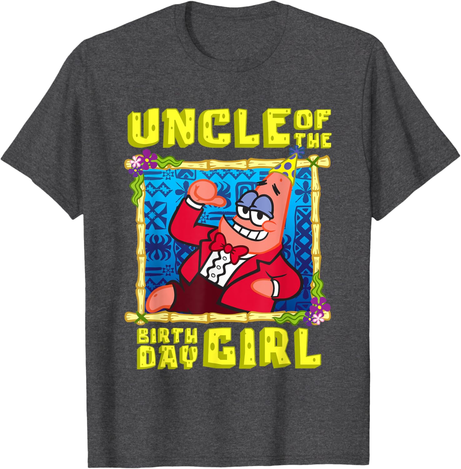 SpongeBob Patrick Uncle Gift T-Shirt for Birthday Celebration Fun - 19