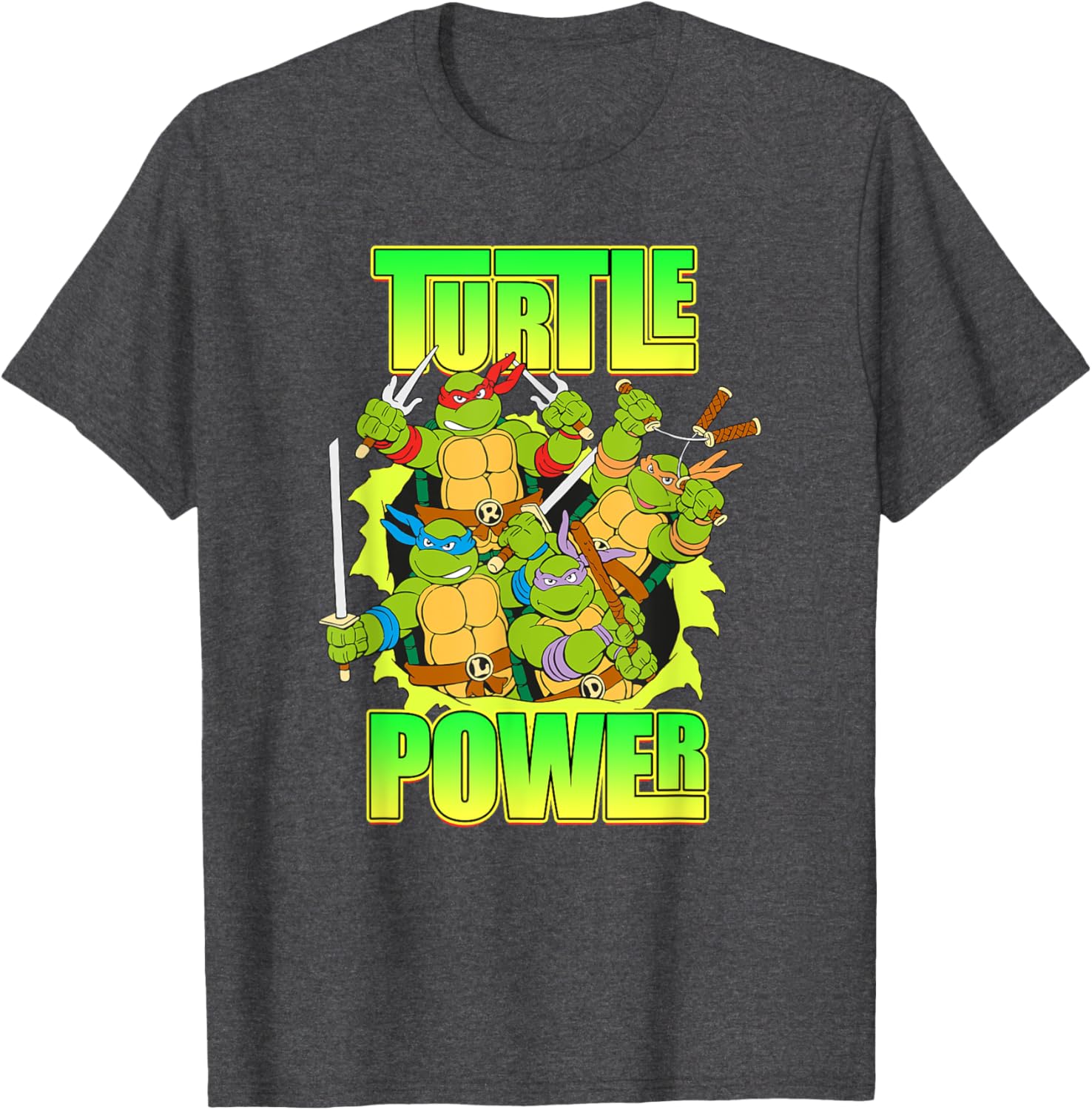 Mademark Teenage Mutant Ninja Turtles Retro Turtle Power T-Shirt - 5
