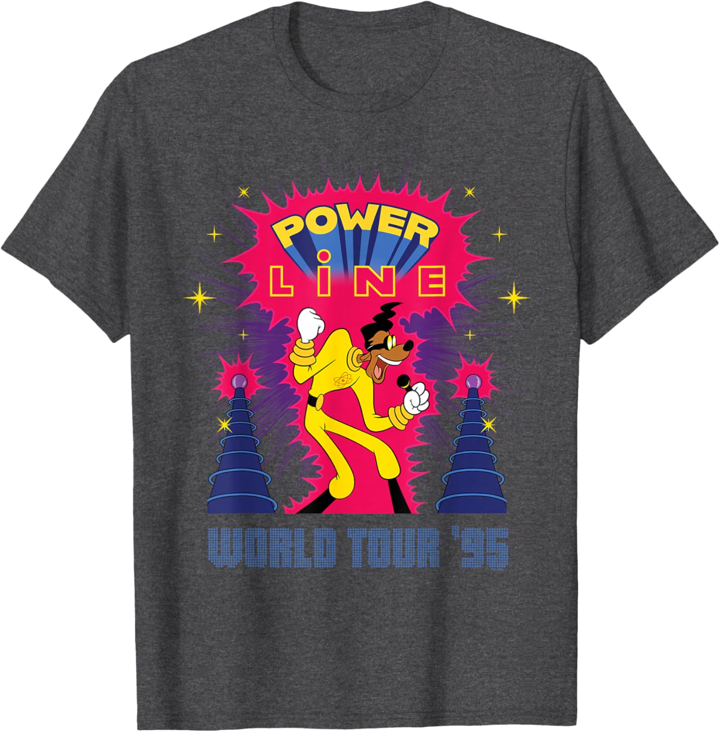 Disney A Goofy Movie Powerline World Tour 95 Rock T-Shirt for Fans - 14
