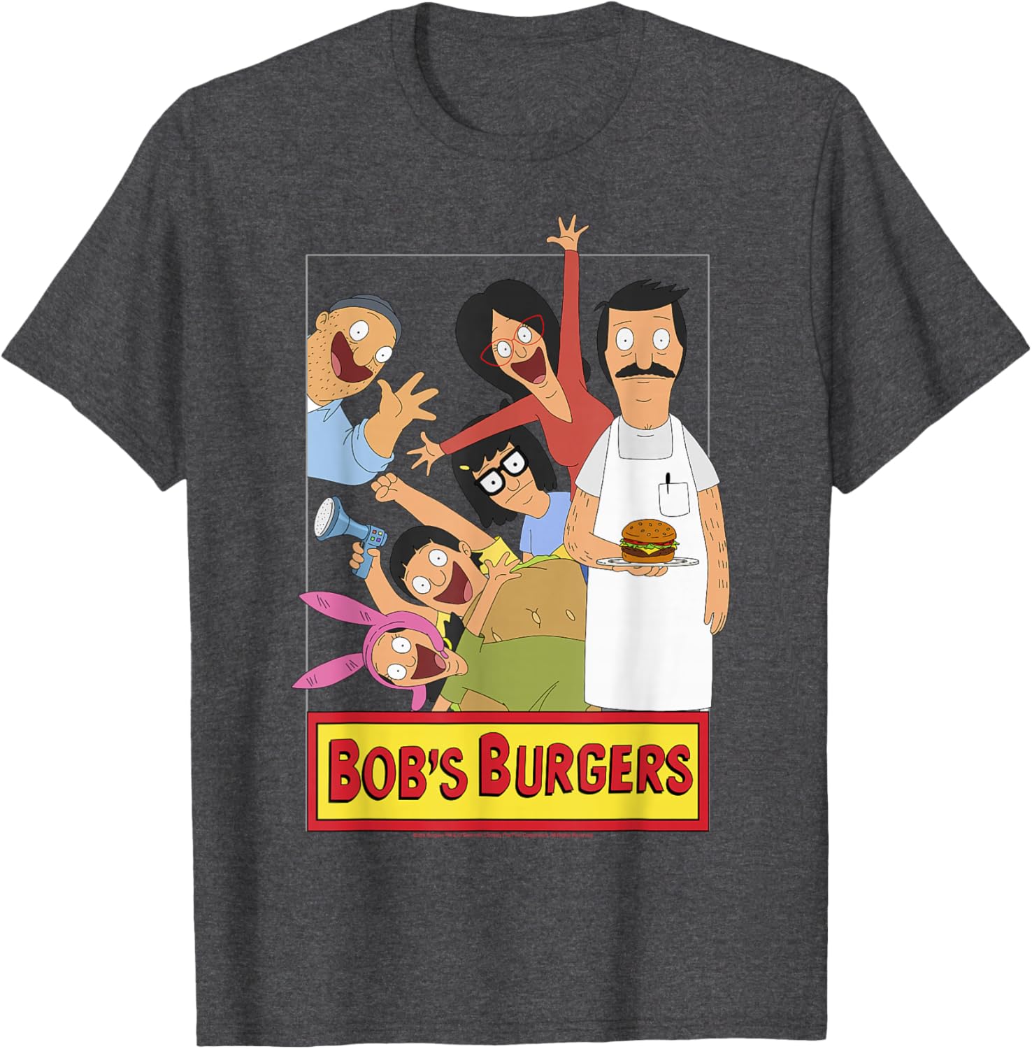 Bob's Burgers Family Shot Teddy Logo T-Shirt for Fans of the Show - 11