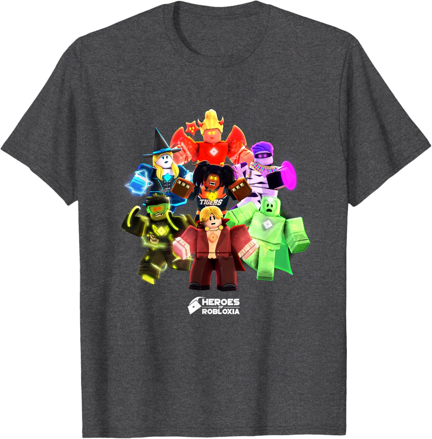 Roblox Halloween Heroes Black T-Shirt Classic Fit Short Sleeve Casual Wear - 4