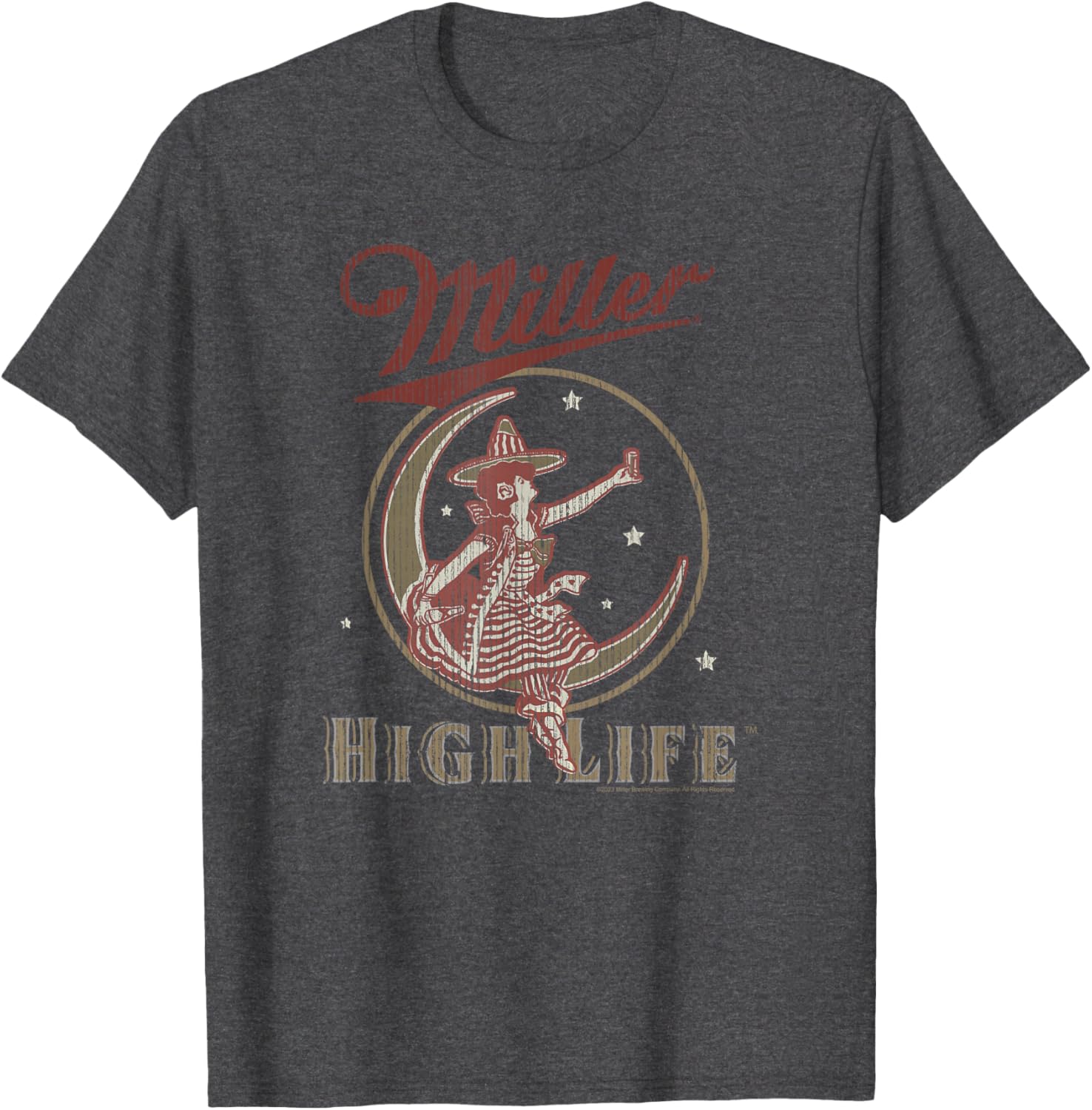 Coors Miller High Life Vintage Moon Logo T-Shirt for Classic Style - 8