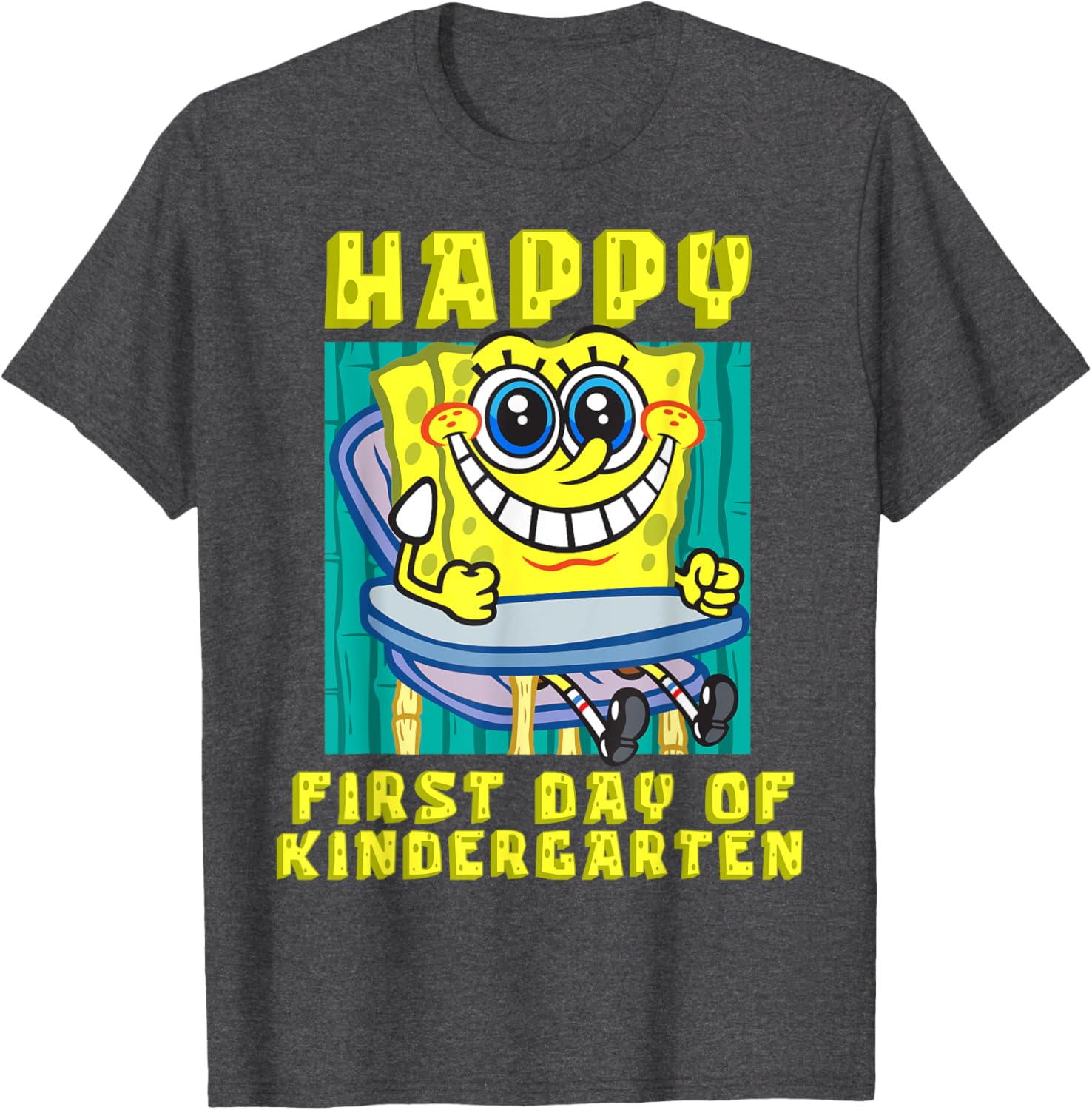 SpongeBob Happy First Day of Kindergarten T-Shirt for Boys and Girls - 4