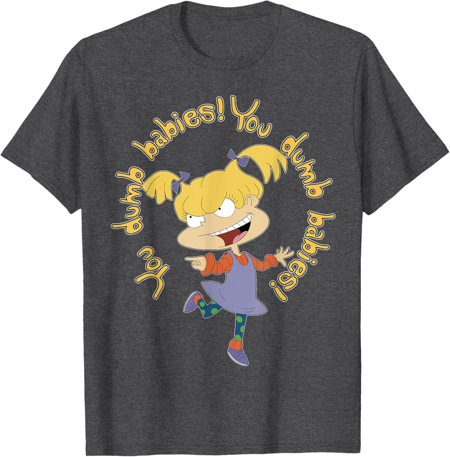 Mademark x Rugrats Angelica Pickles You Dumb Babies T-Shirt for Fans - 13