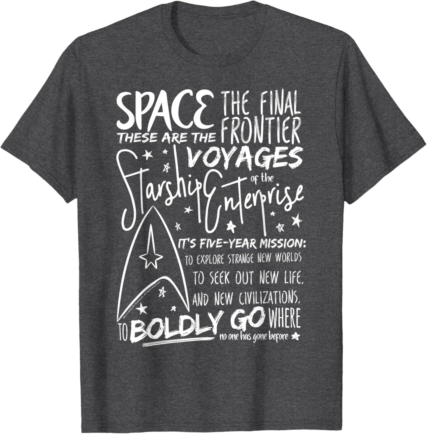 Star Trek Original Series Handwritten Speech Graphic Tee for Fans - 4