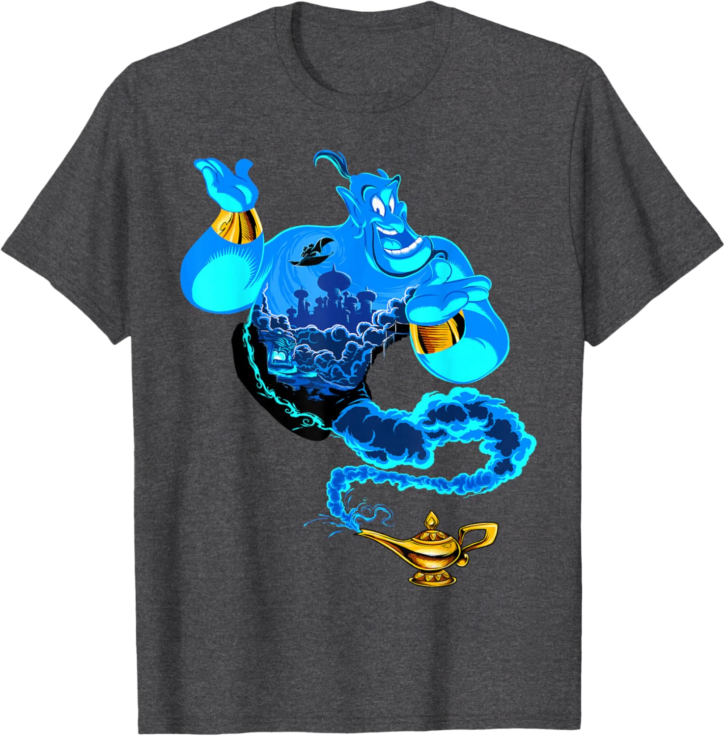 Disney Aladdin Genie Portrait T-Shirt Fun Agrabah Style for Fans - 2