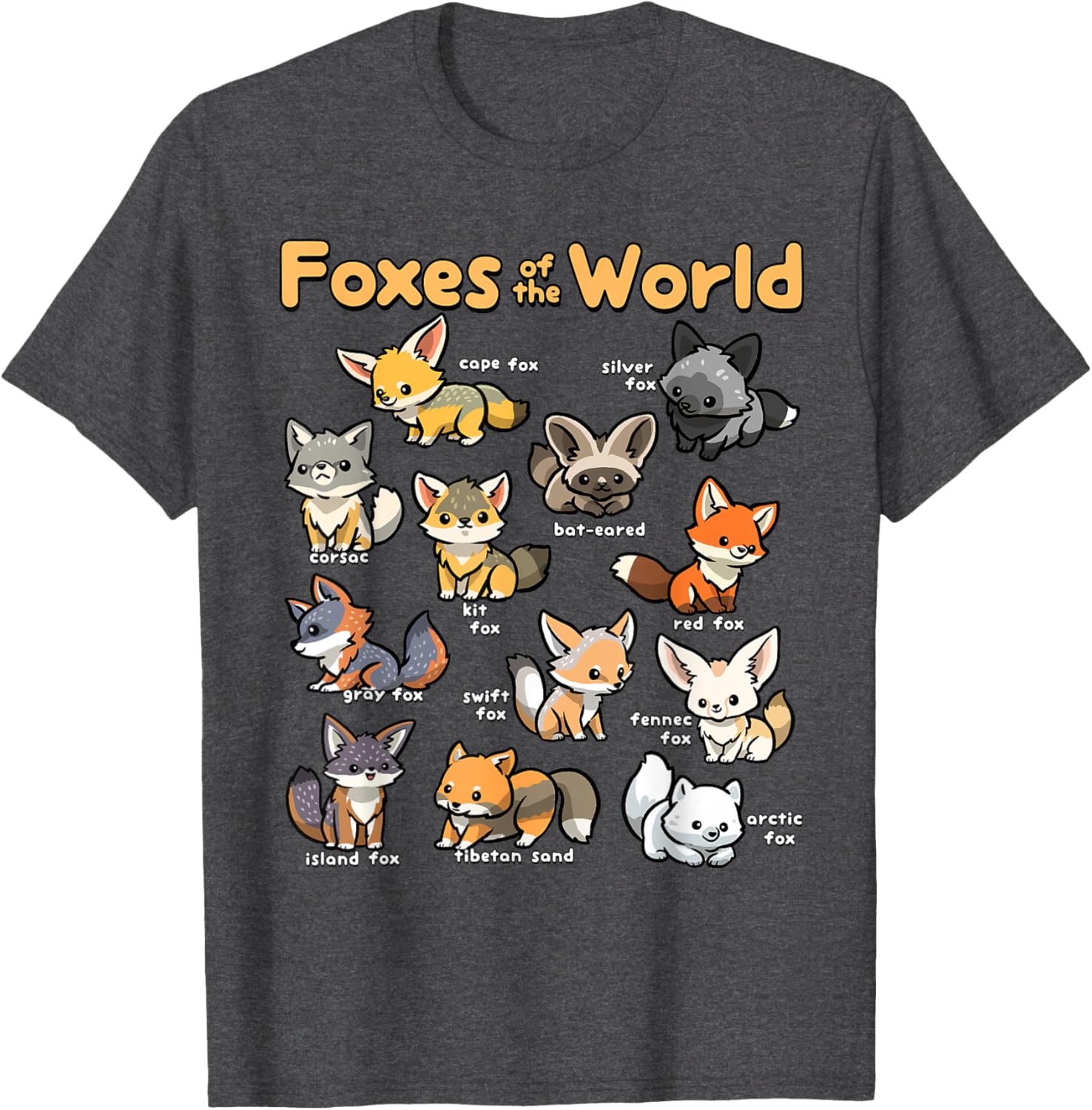Kawaii Fox Lover T-Shirt for Animal Lovers - Fun Educational Design - 19