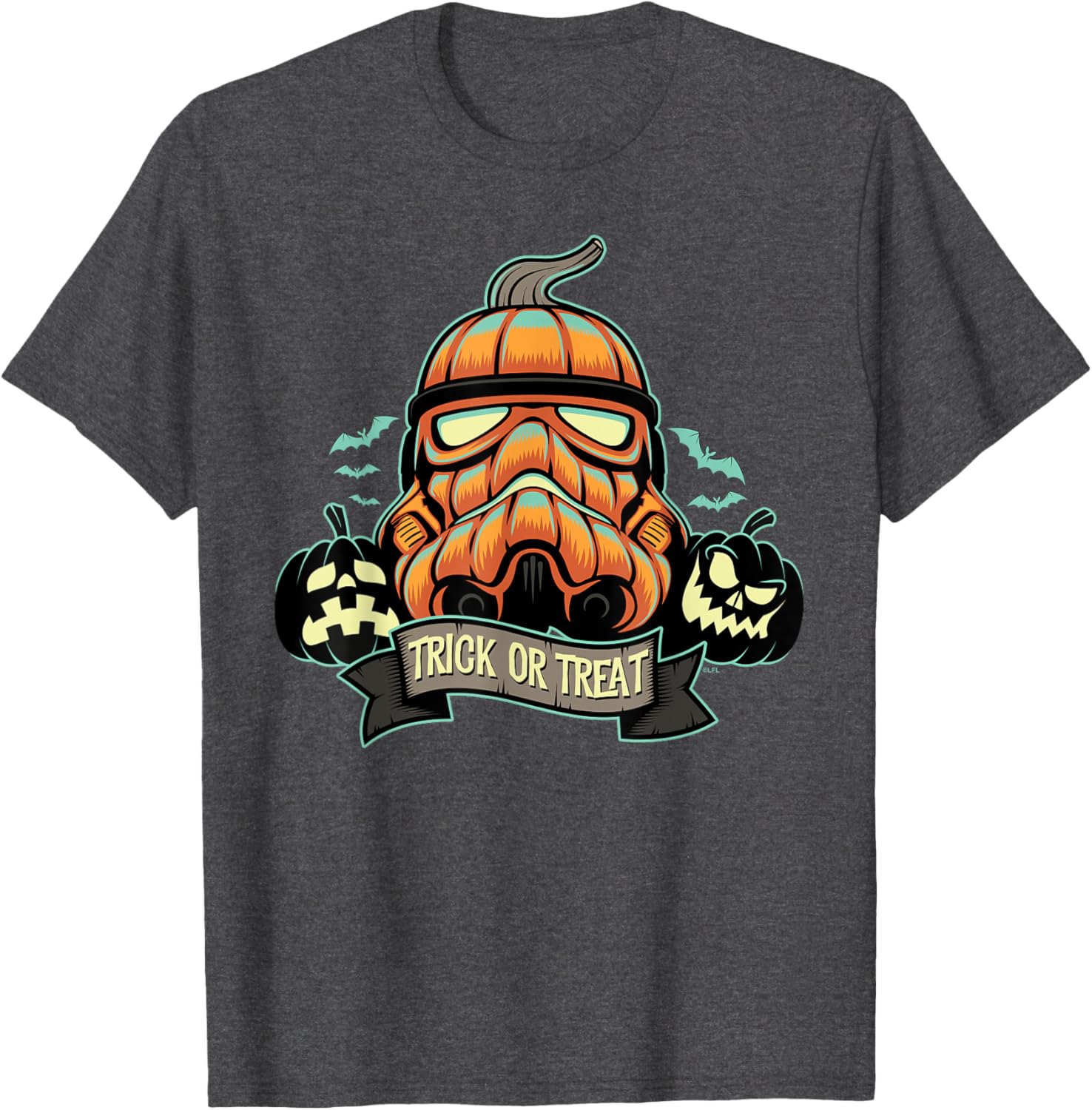 Star Wars Stormtrooper Pumpkin T-Shirt for Halloween Fun and Style - 1