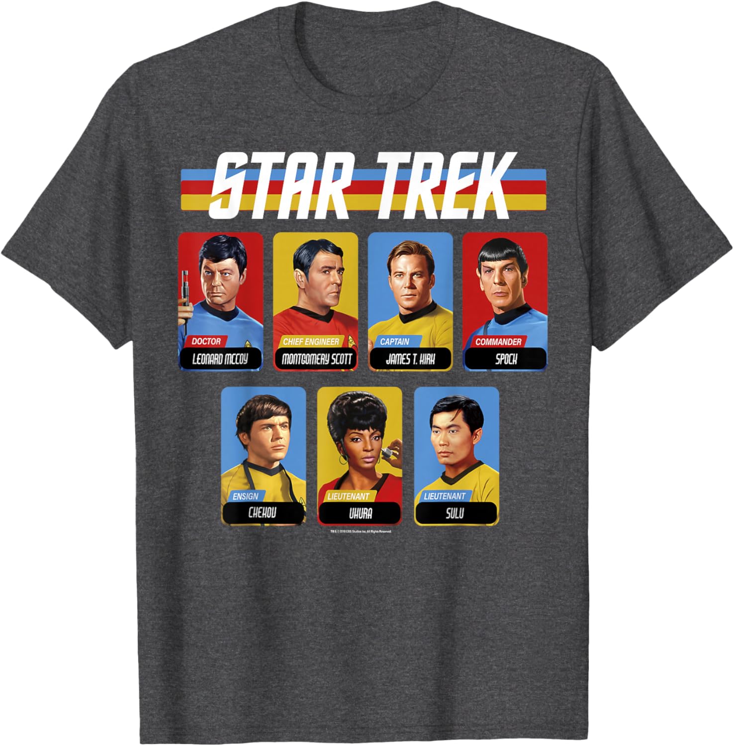 Star Trek Original Series Crew Retro Portraits T-Shirt for Fans - 2