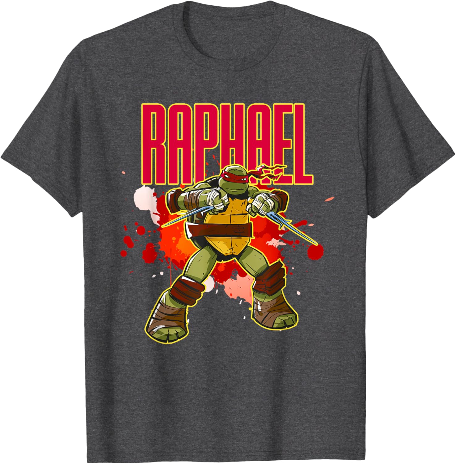 Mademark Teenage Mutant Ninja Turtles Raphael Red Splatter T-Shirt - 16