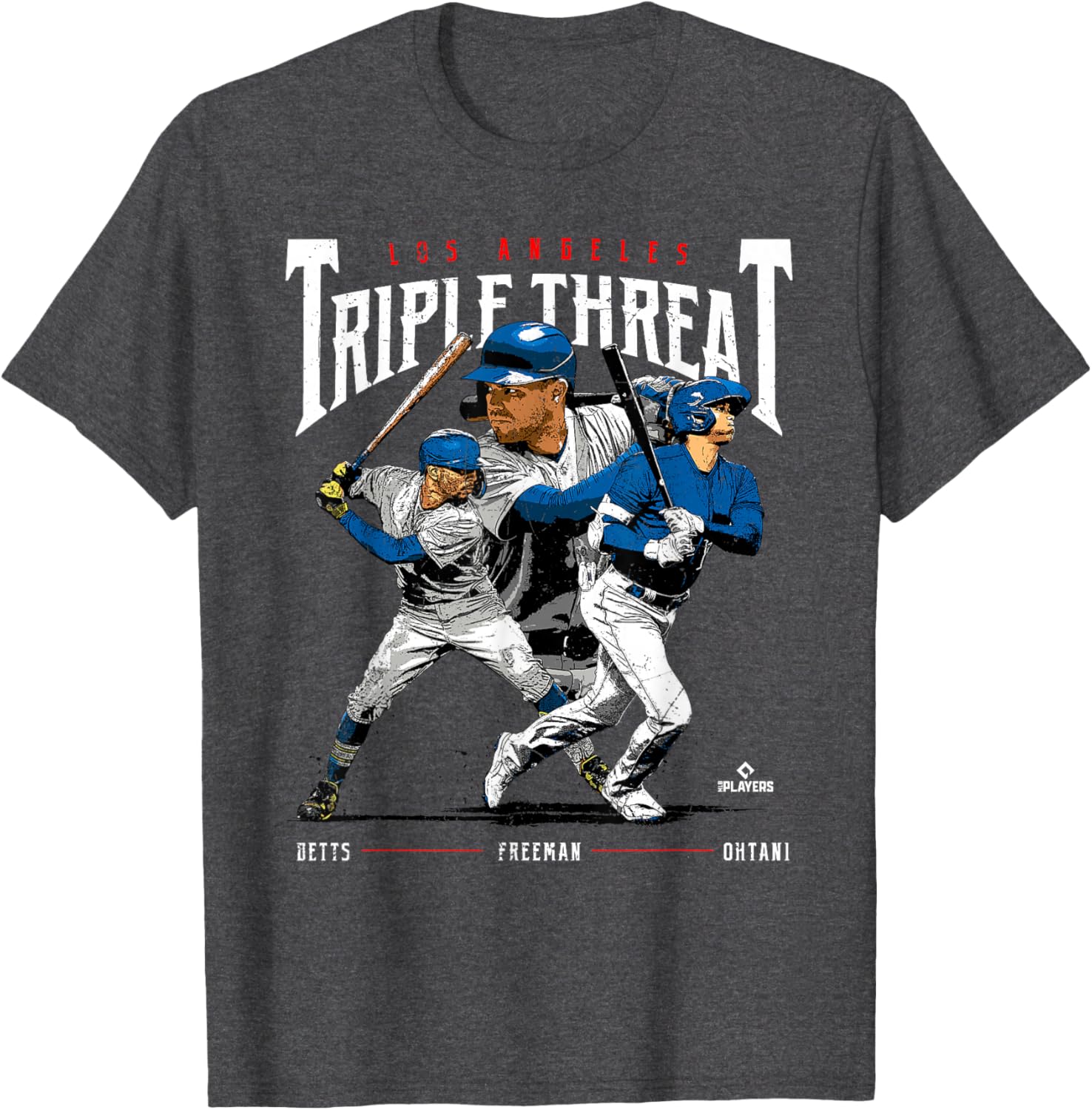 Triple Threat Ohtani Betts Freeman MLB T-Shirt for Los Angeles Fans - 4