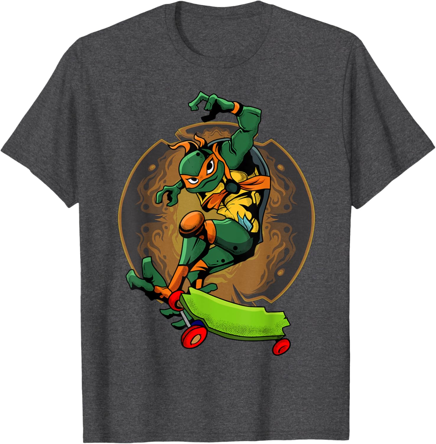 Mademark Teenage Mutant Ninja Turtles Mikey Skateboard T-Shirt for Kids - 23