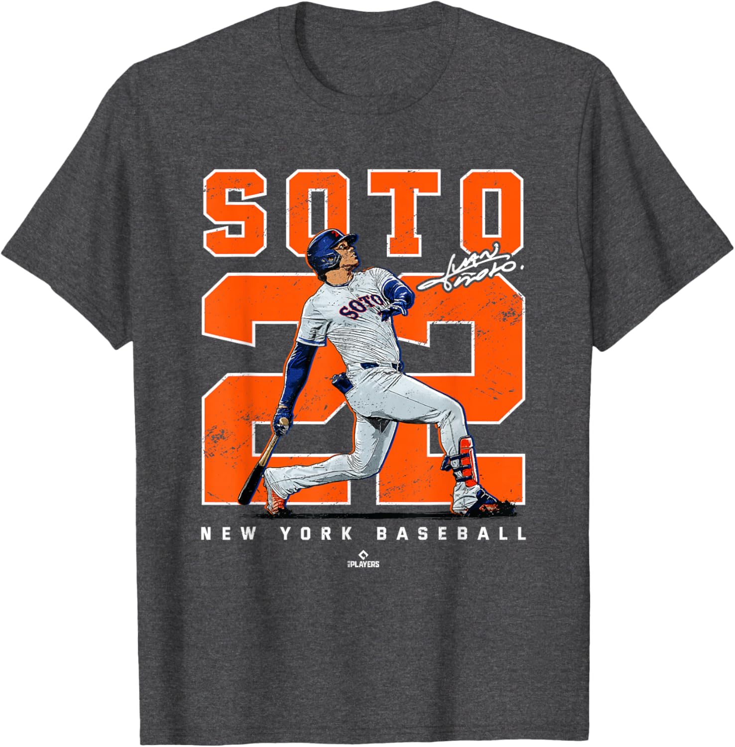 Juan Soto New York Baseball T-Shirt MLBPA Number & Portrait Design - 2