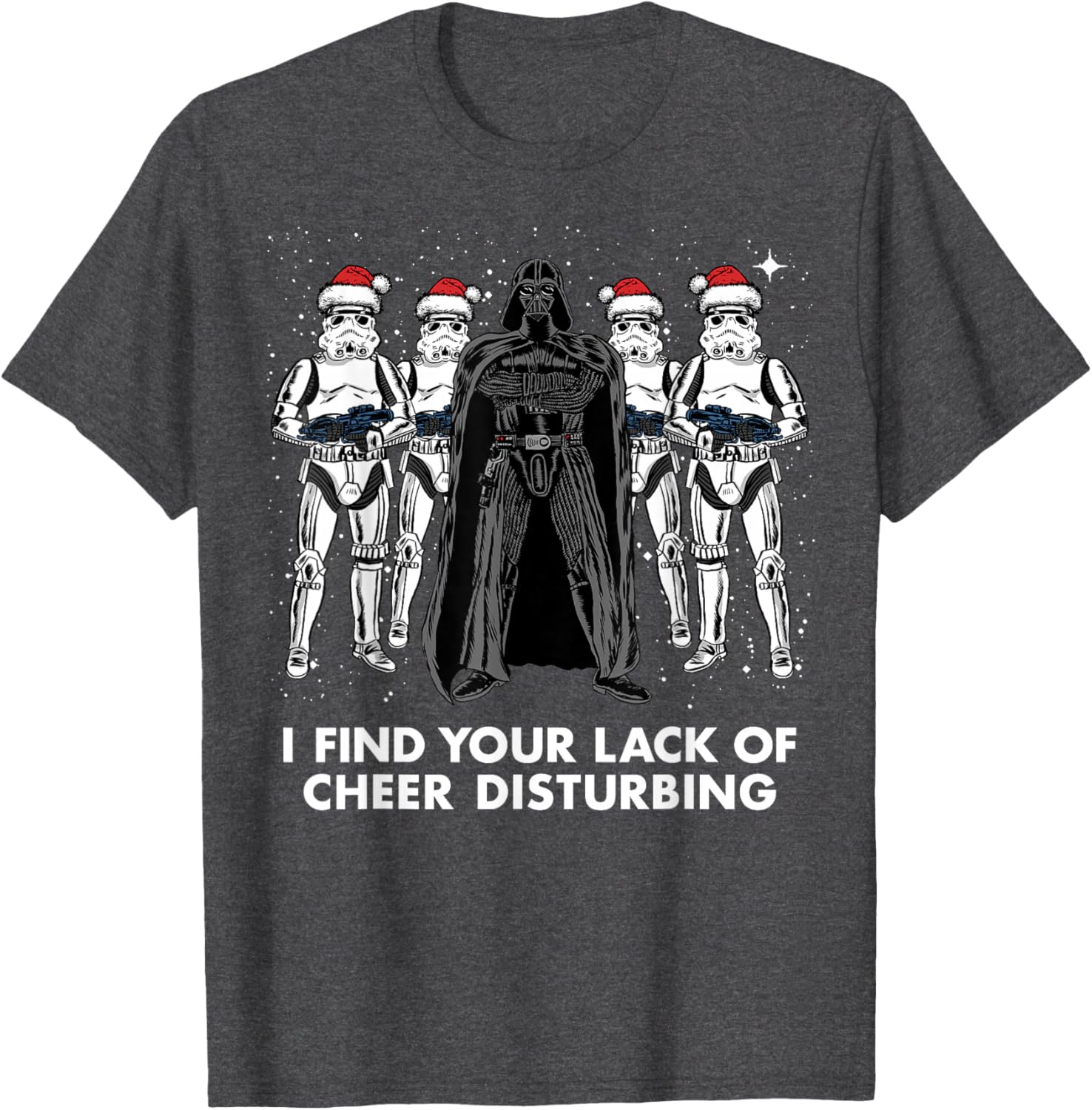 Star Wars Vader Trooper Christmas Cheer Graphic T-Shirt for Fans - 1