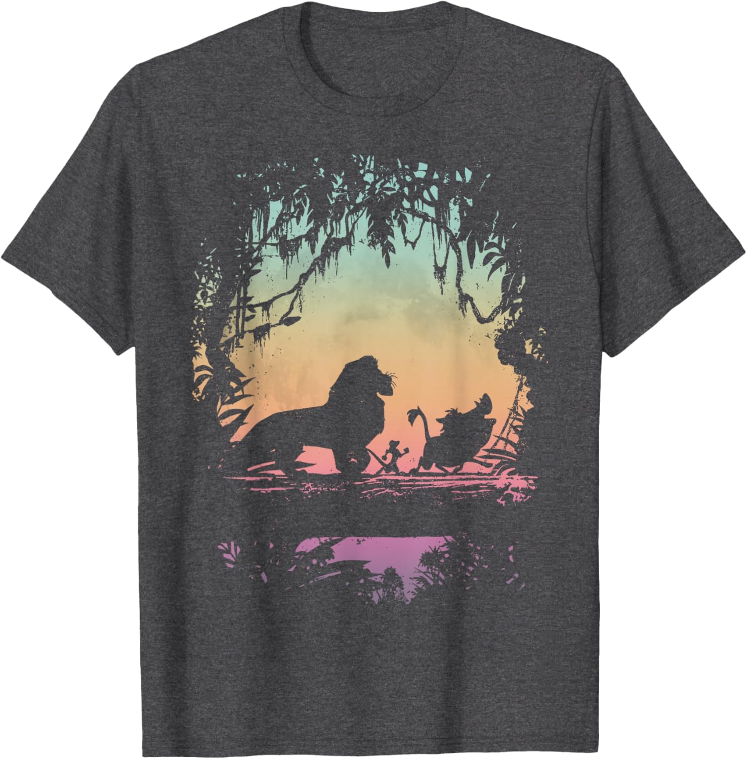 Disney Lion King Gradient Jungle Trio Graphic T-Shirt for Fans - 8